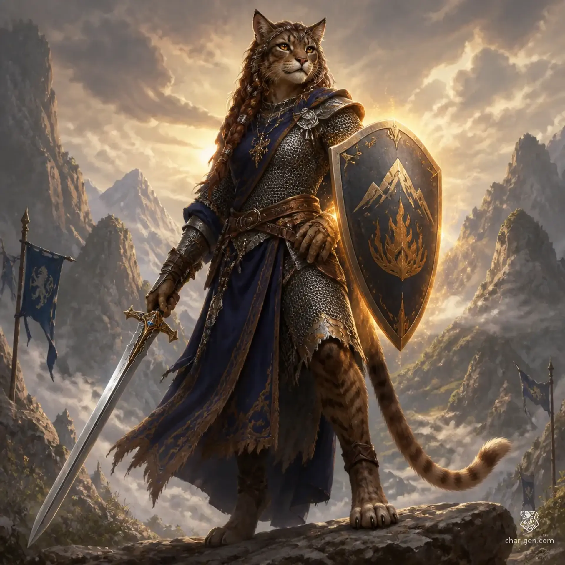 Lady Ember of Whispering Mountains - AI-generated fantasy Character