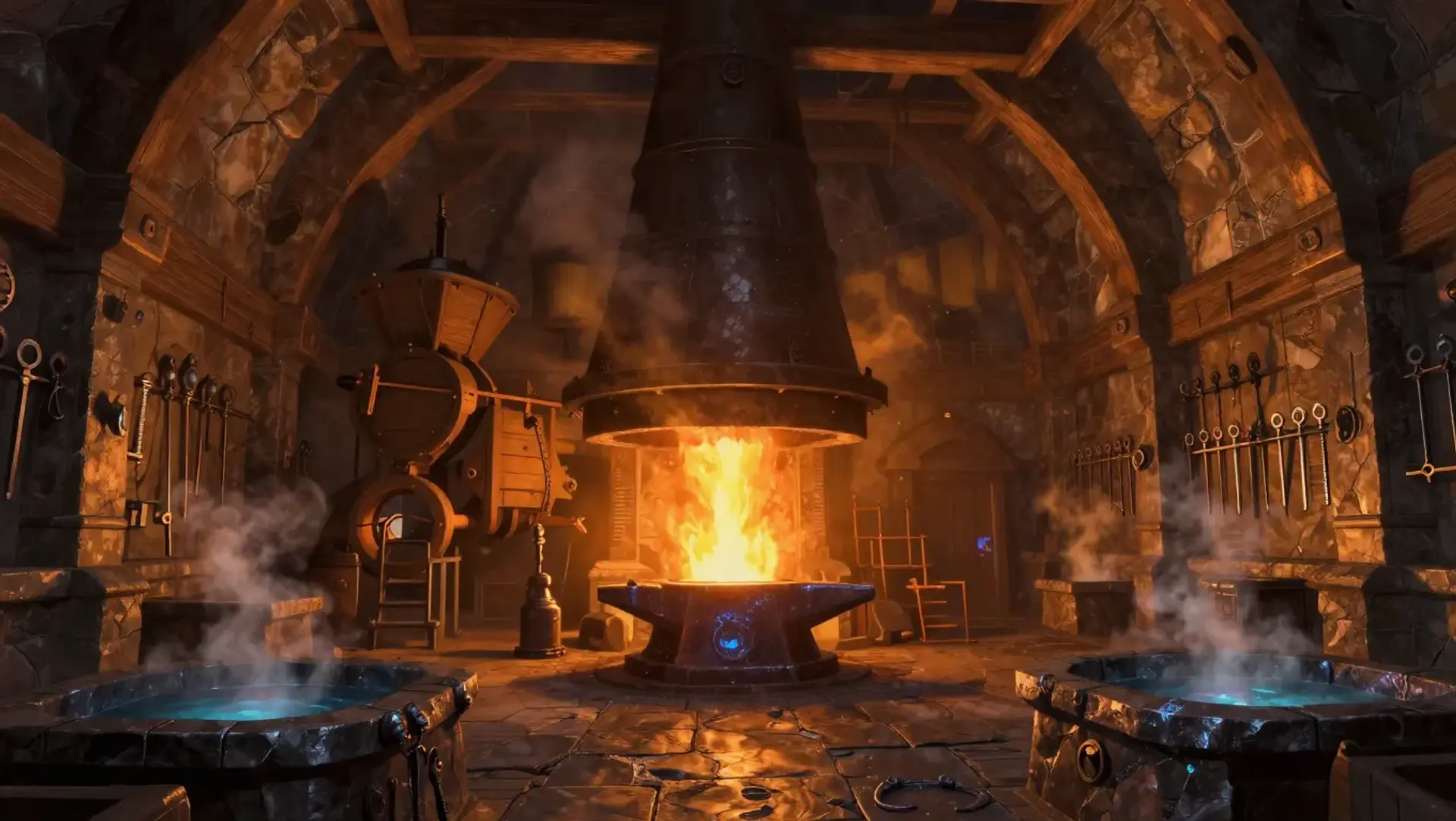 Blackwell Ironworks - AI-generated fantasy Building