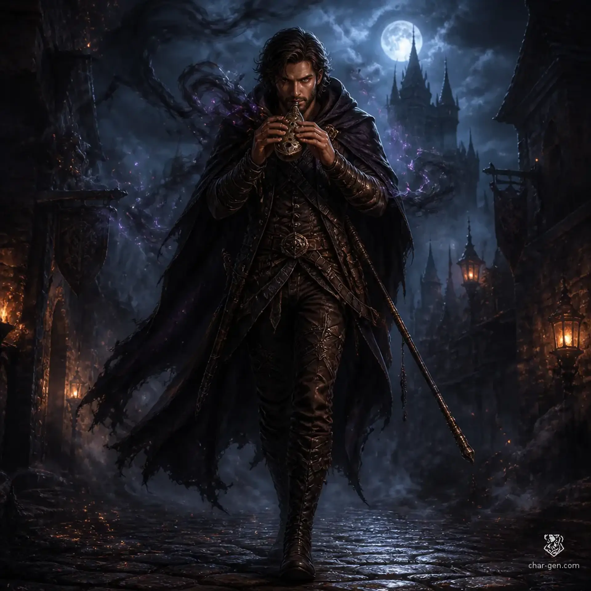 Veyr Ashenwind - AI-generated fantasy Character