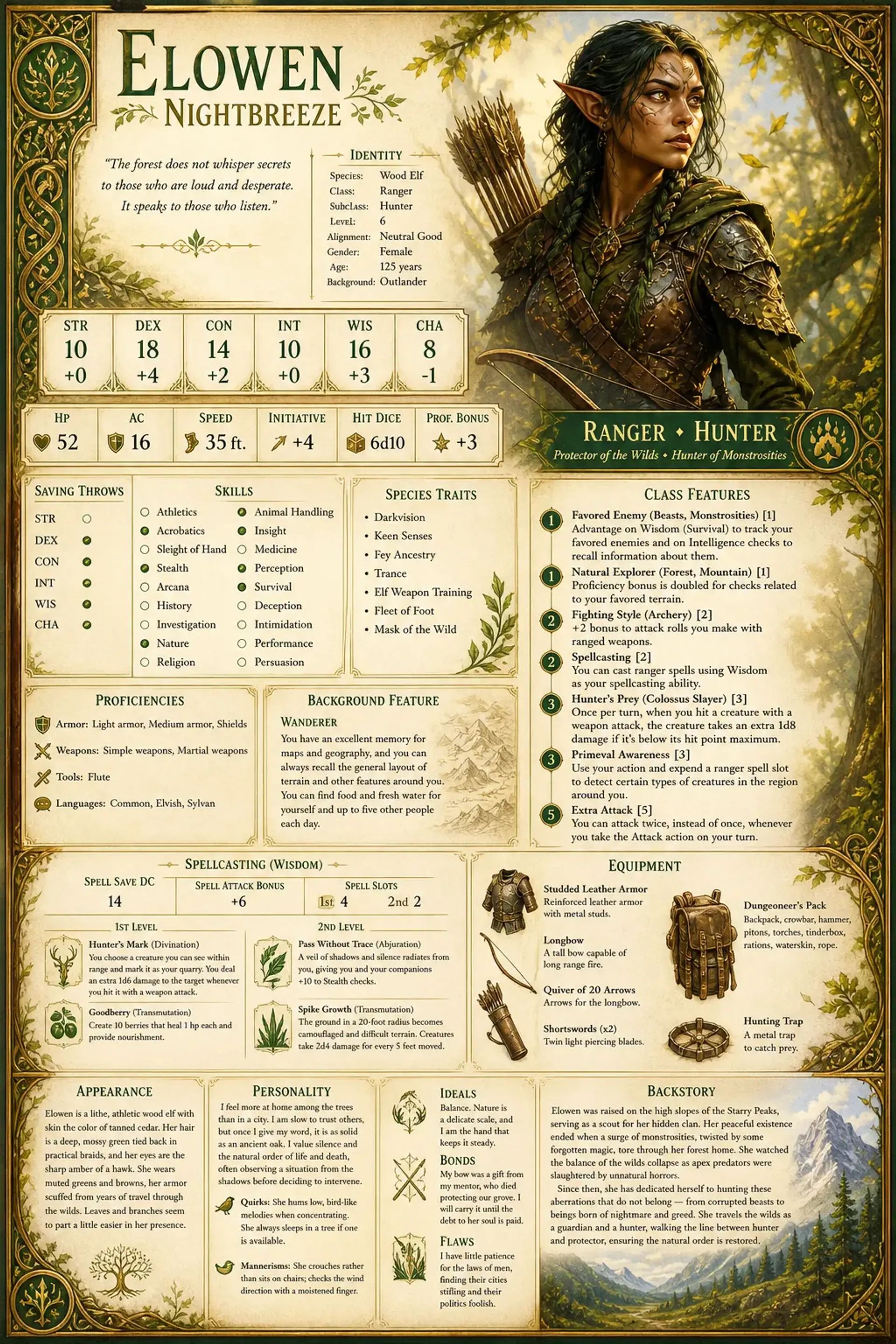 Character Sheet