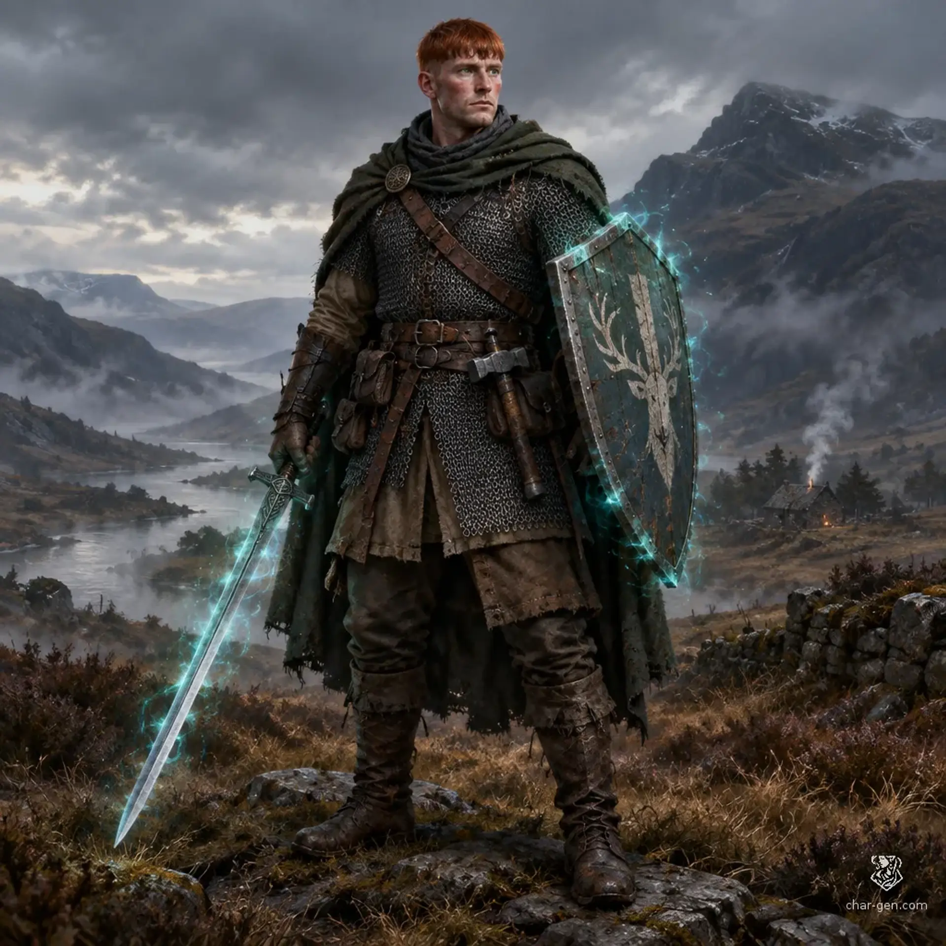 Allister MacKenna - AI-generated fantasy Character