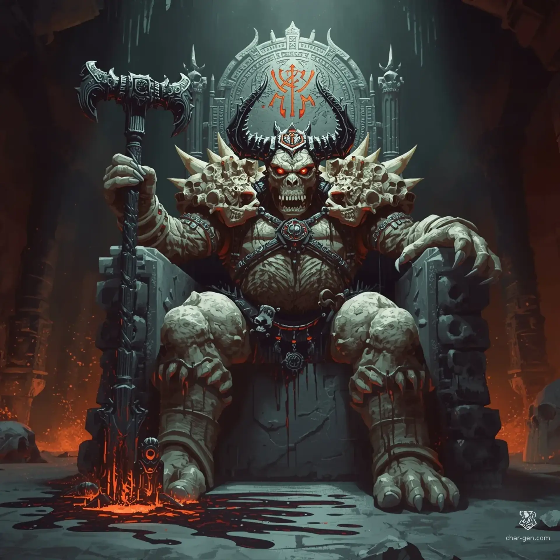 High King Krag-Zul | Fantasy Monster Generated by CharGen
