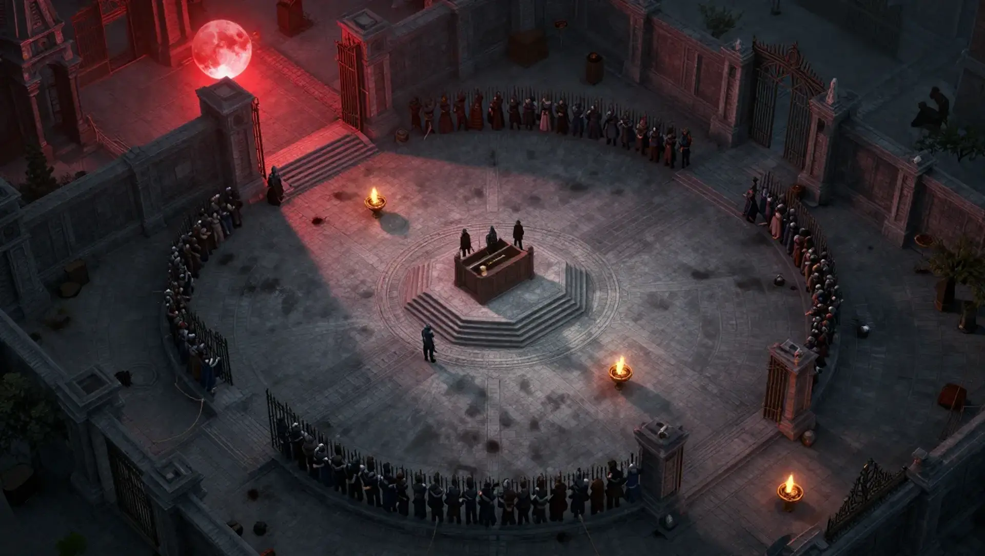Sealed Gates of the Plaza - AI-generated fantasy Encounter