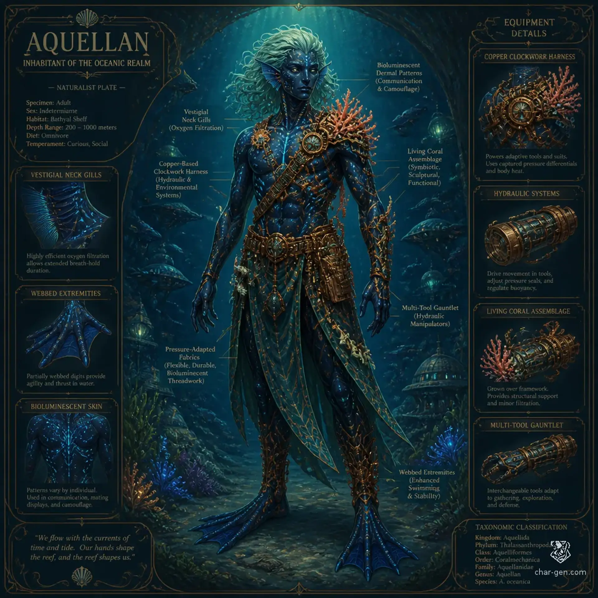 Aquellan - AI-generated fantasy Species