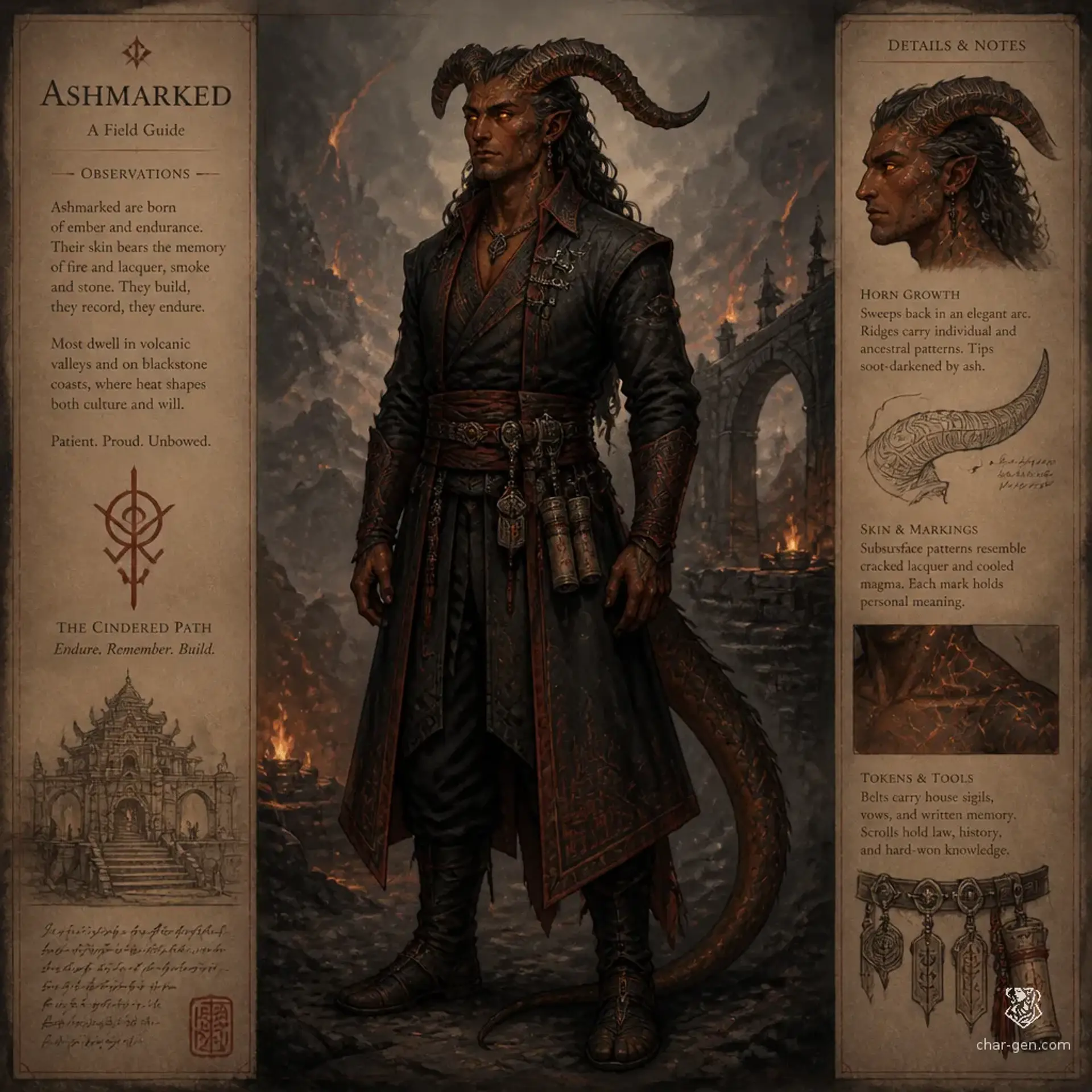 Ashmarked - AI-generated fantasy Species