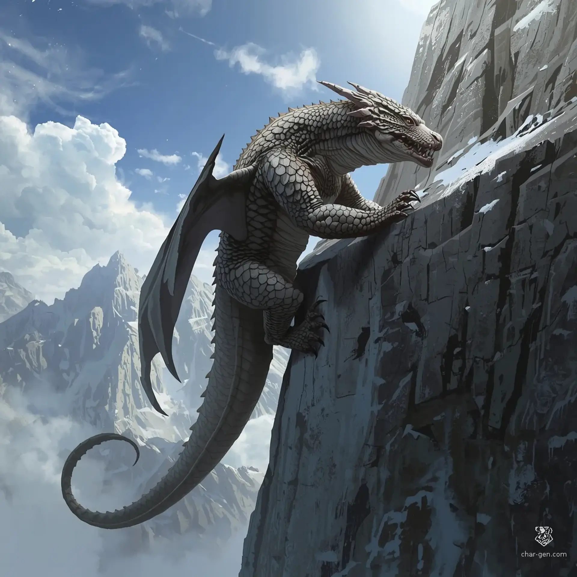 Mountain Drake | Fantasy Monster Generated by CharGen