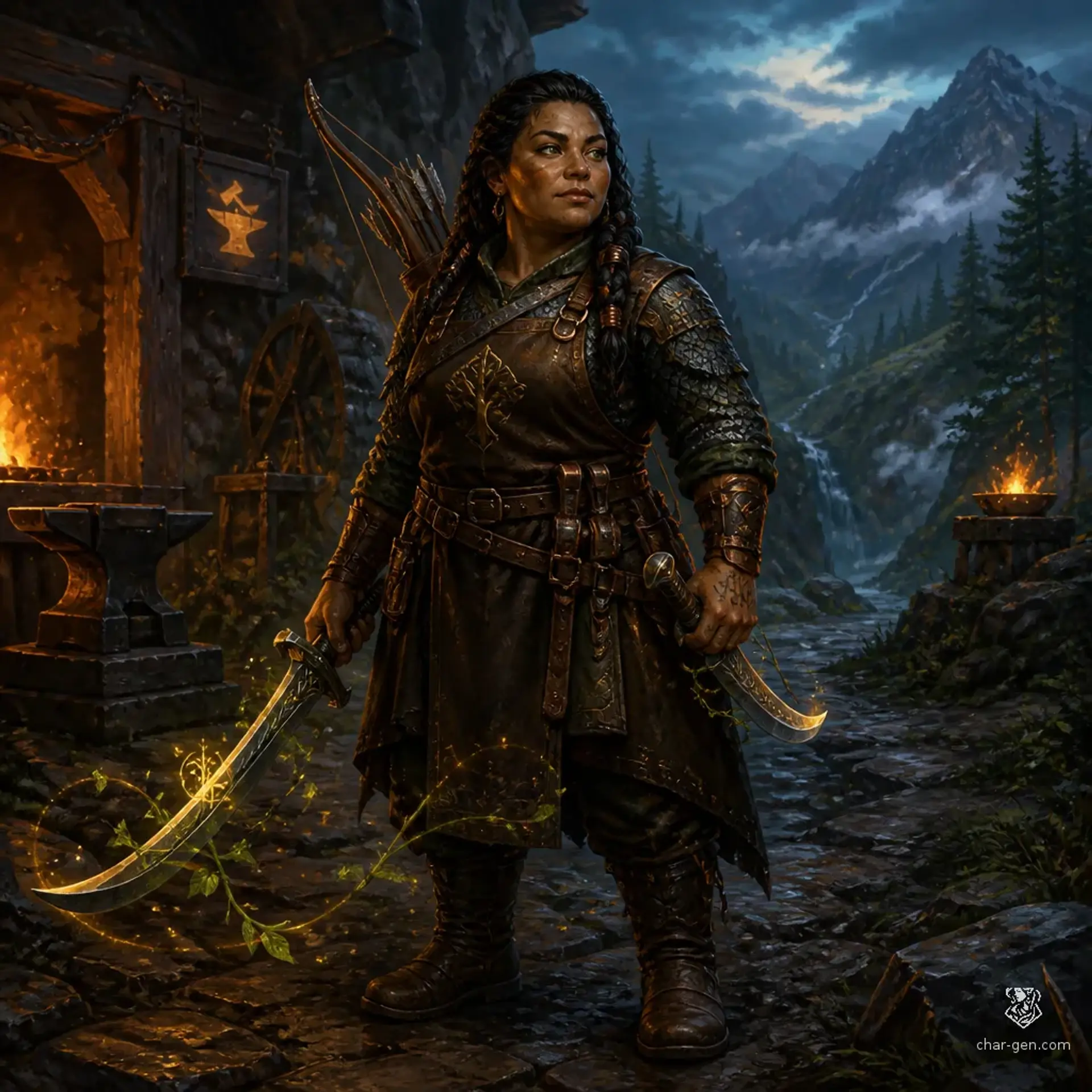 Sahra Vaarani - AI-generated fantasy Character