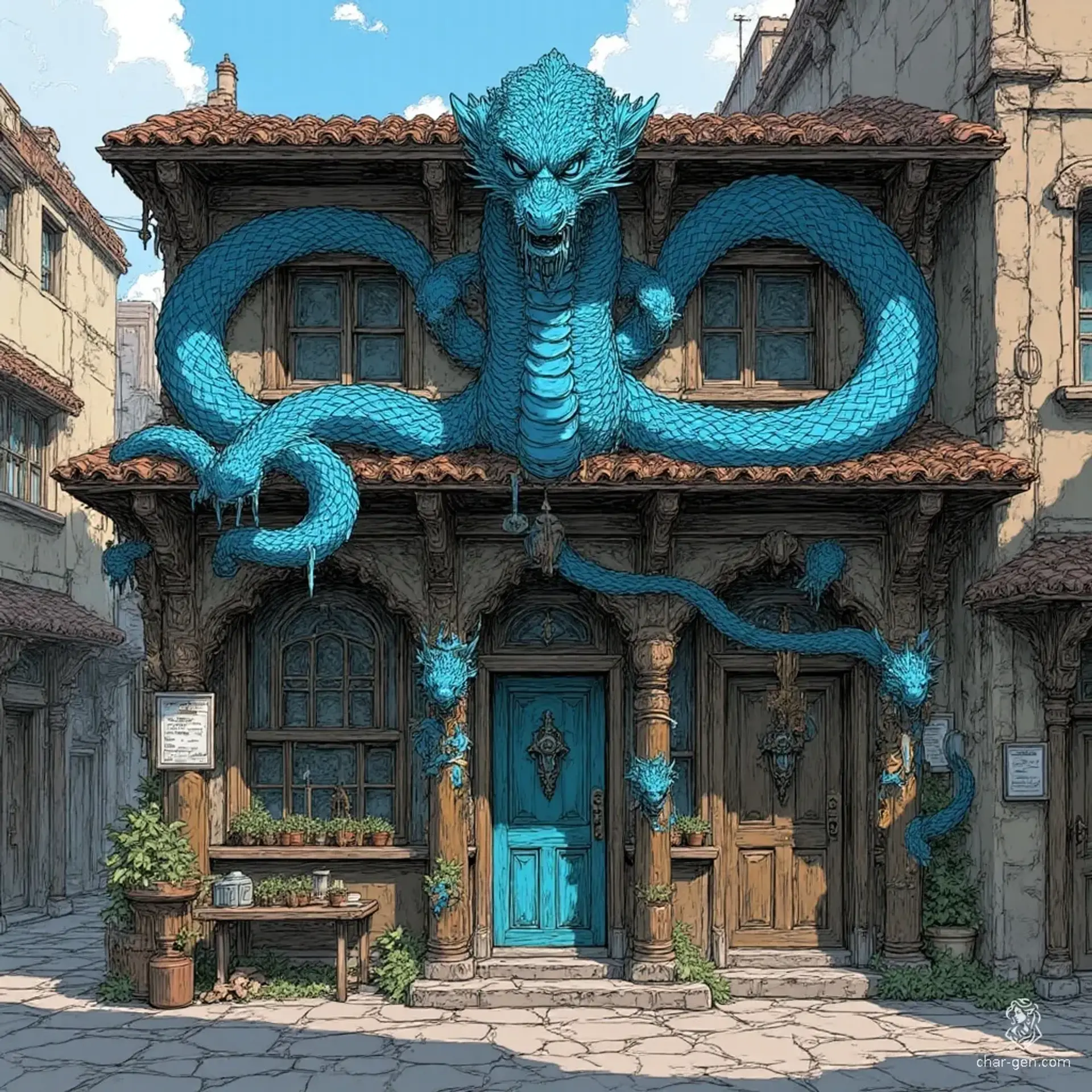 The Sapphire Serpent - AI-generated fantasy Tavern