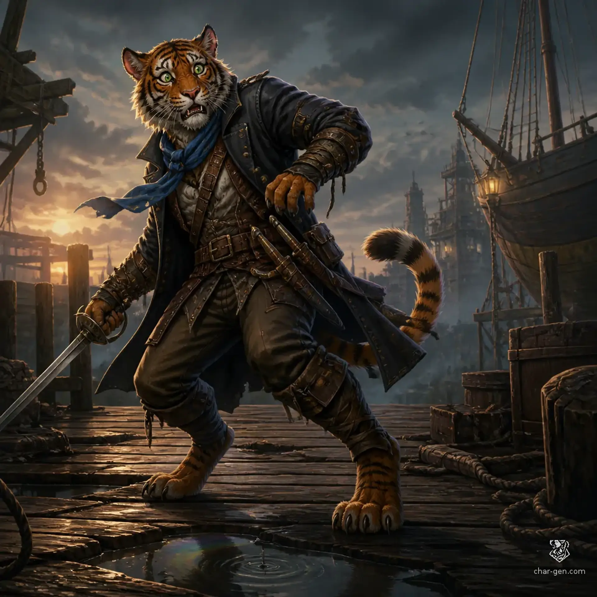 Kesh the Unmoored - AI-generated fantasy Character