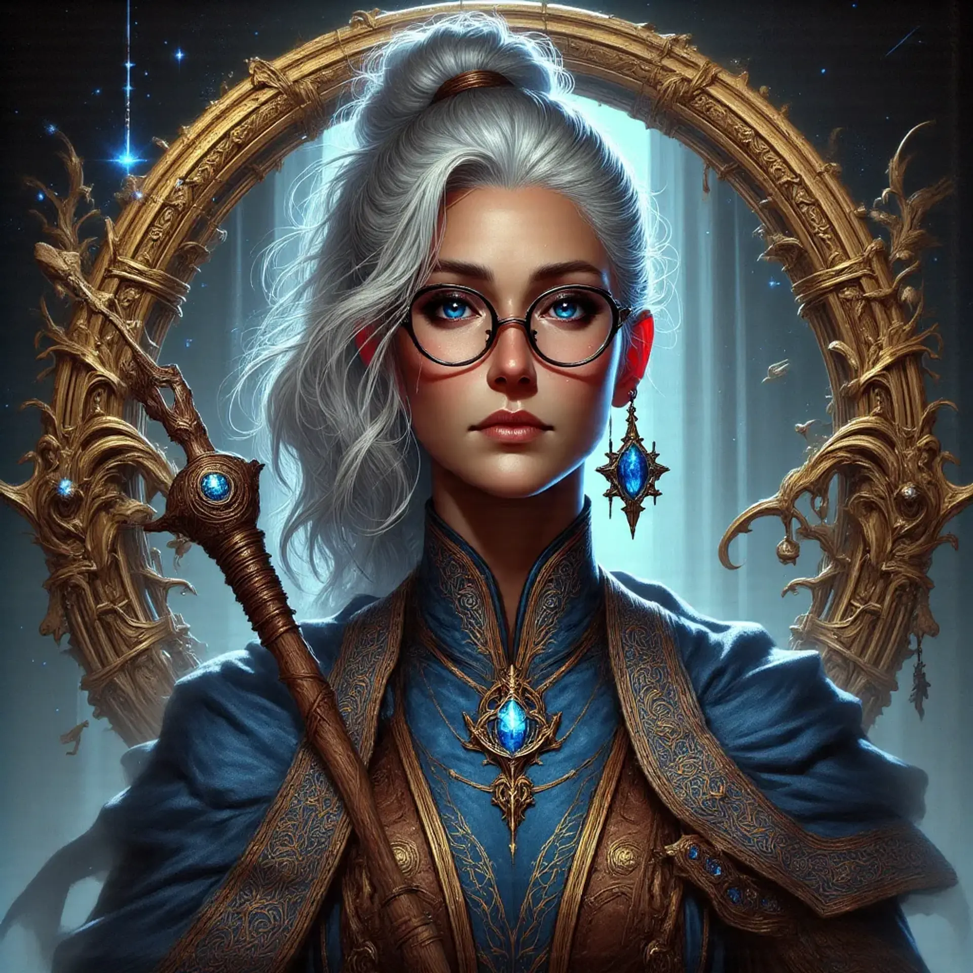High Cataloguer Serineth Starwhisper - AI-generated fantasy NPC
