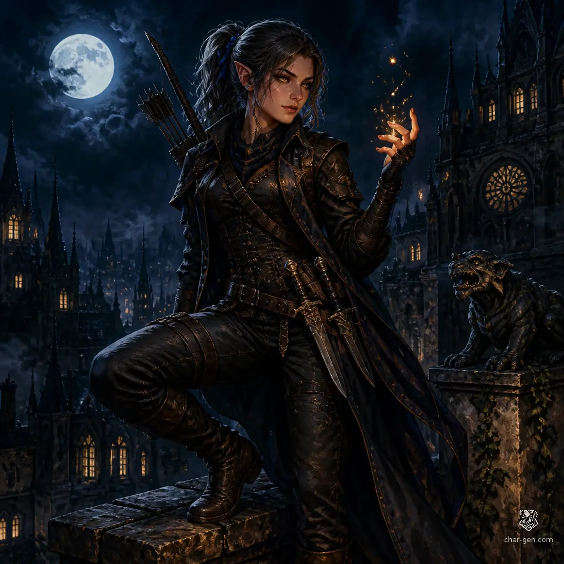 Tabathy Kynne - AI-generated fantasy Character