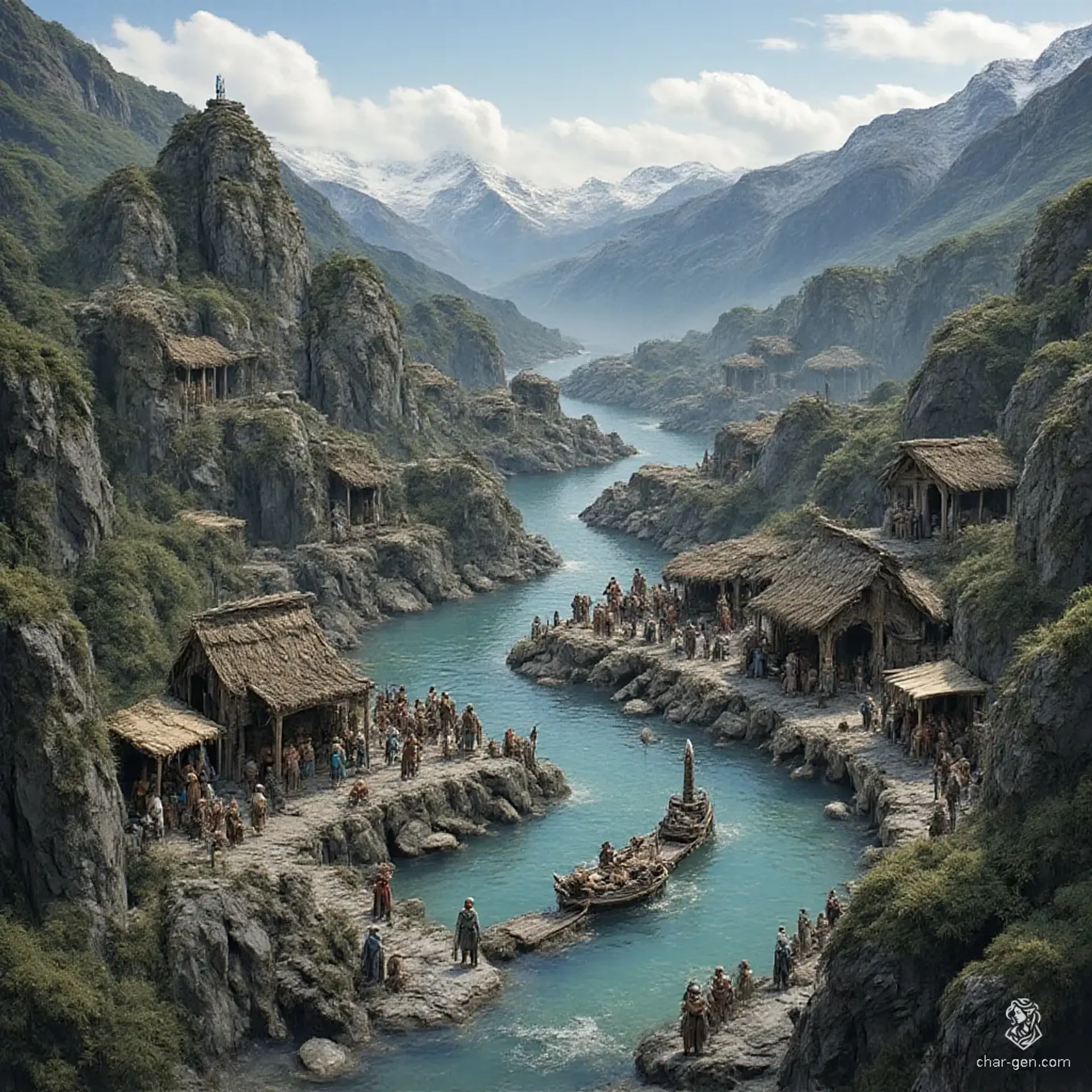 Oasida - AI-generated fantasy Settlement