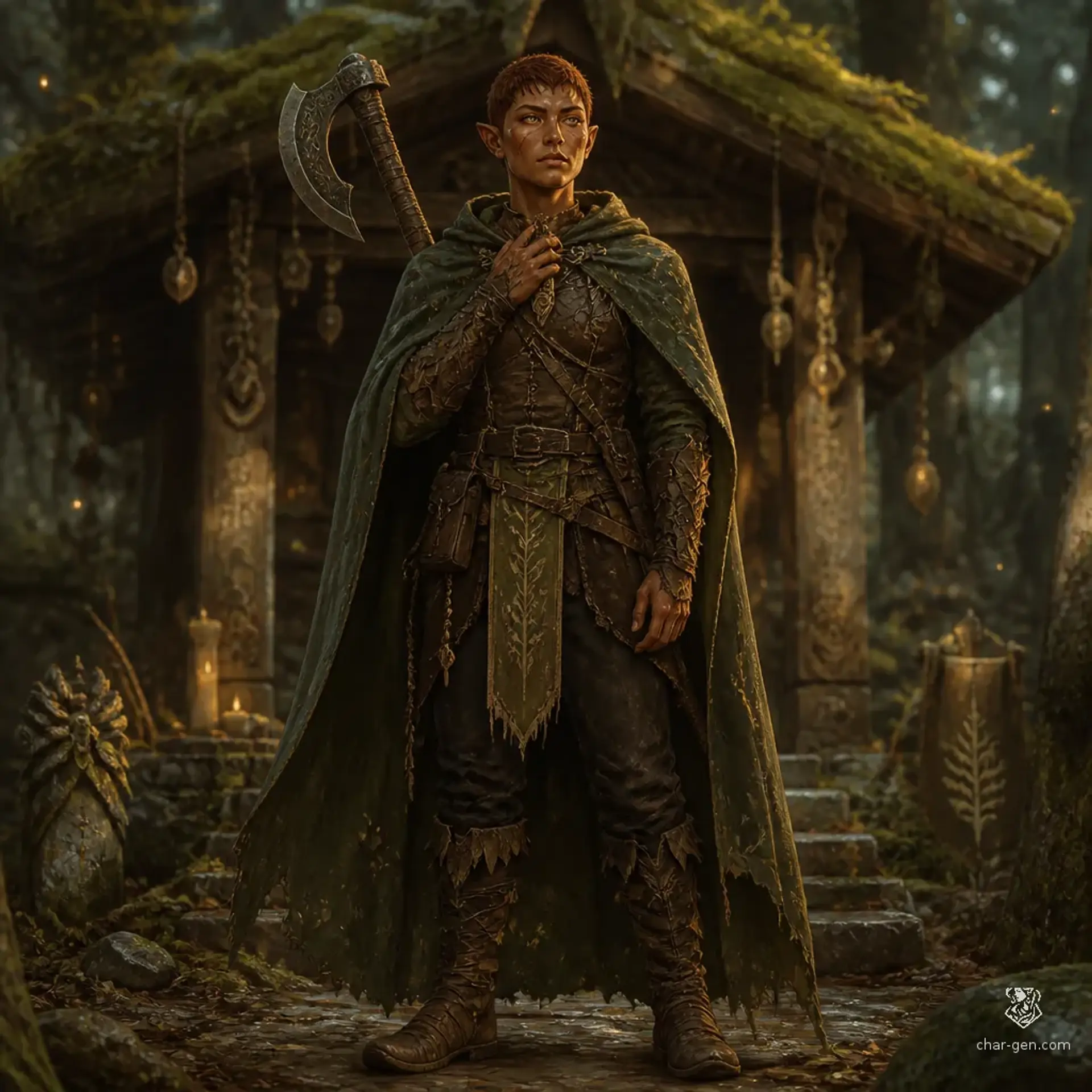 Bran Celyn - AI-generated fantasy Character