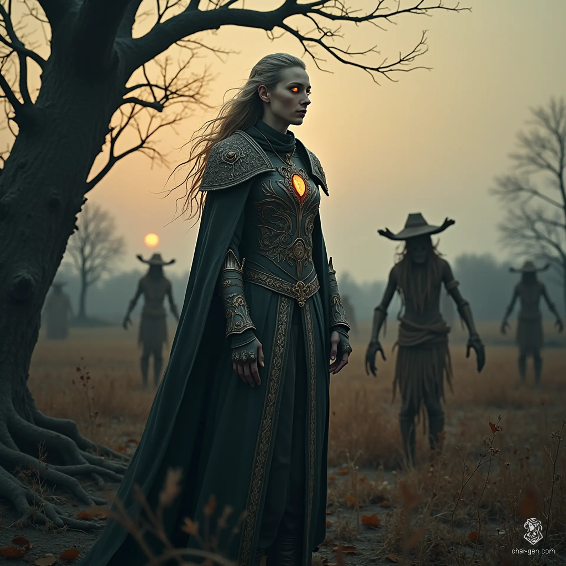 This aasimar is a holy being with a gentle, radiant glow, embodying celestial grace. Their unusual colored eyes reflect otherworldly wisdom, hinting at a mysterious past. With an angelic presence, they inspire hope and courage in those who encounter them.