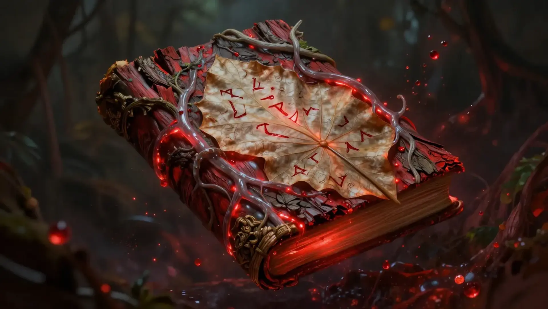 Codex Sanguineus Naturae - AI-generated fantasy Spellbook