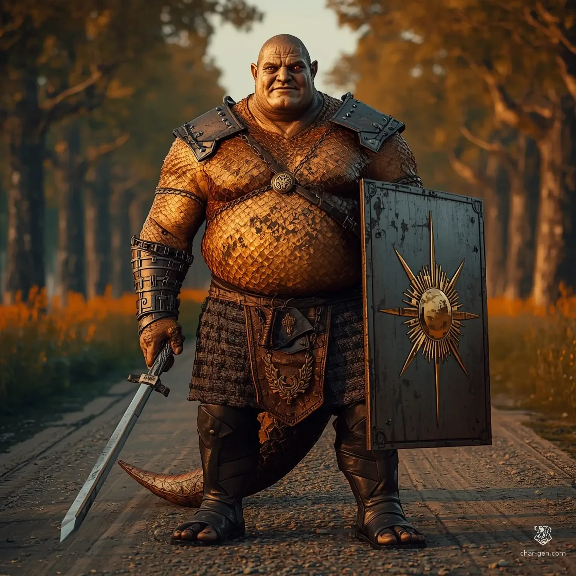 Rhogar Golden-Heart - AI-generated fantasy Character