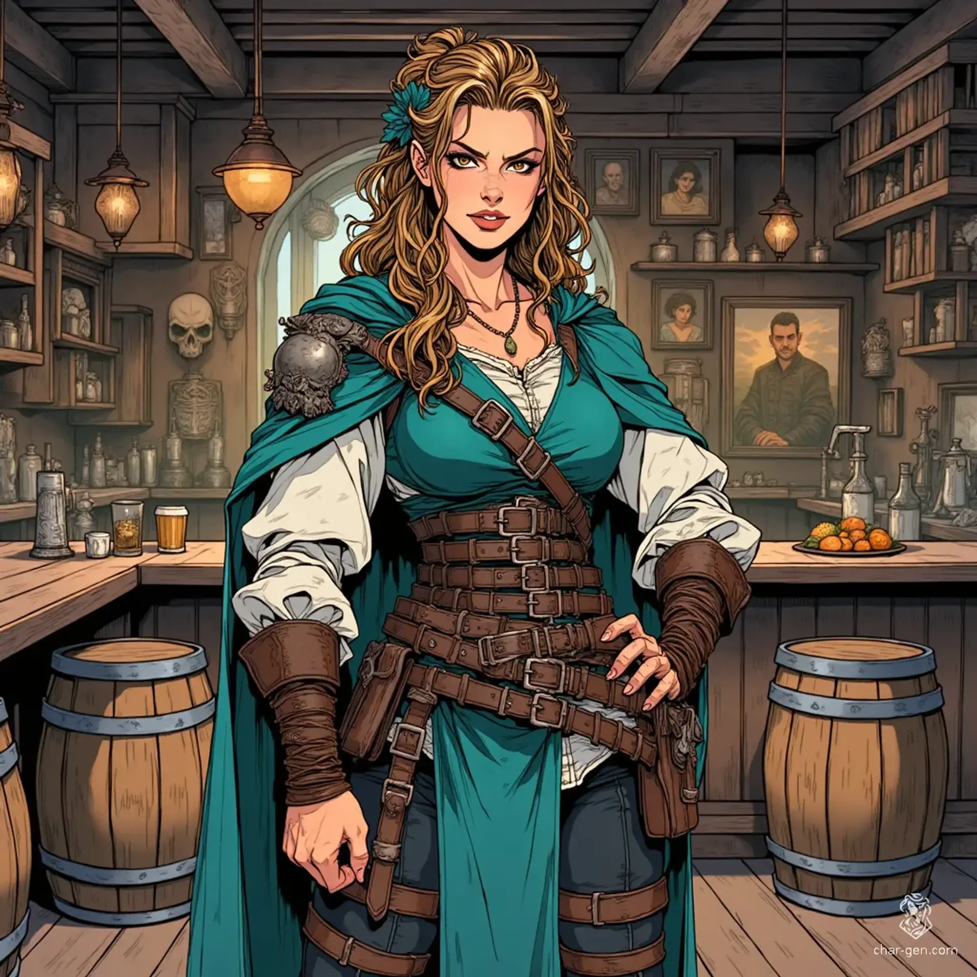 The Salty Parrot - AI-generated fantasy Tavern