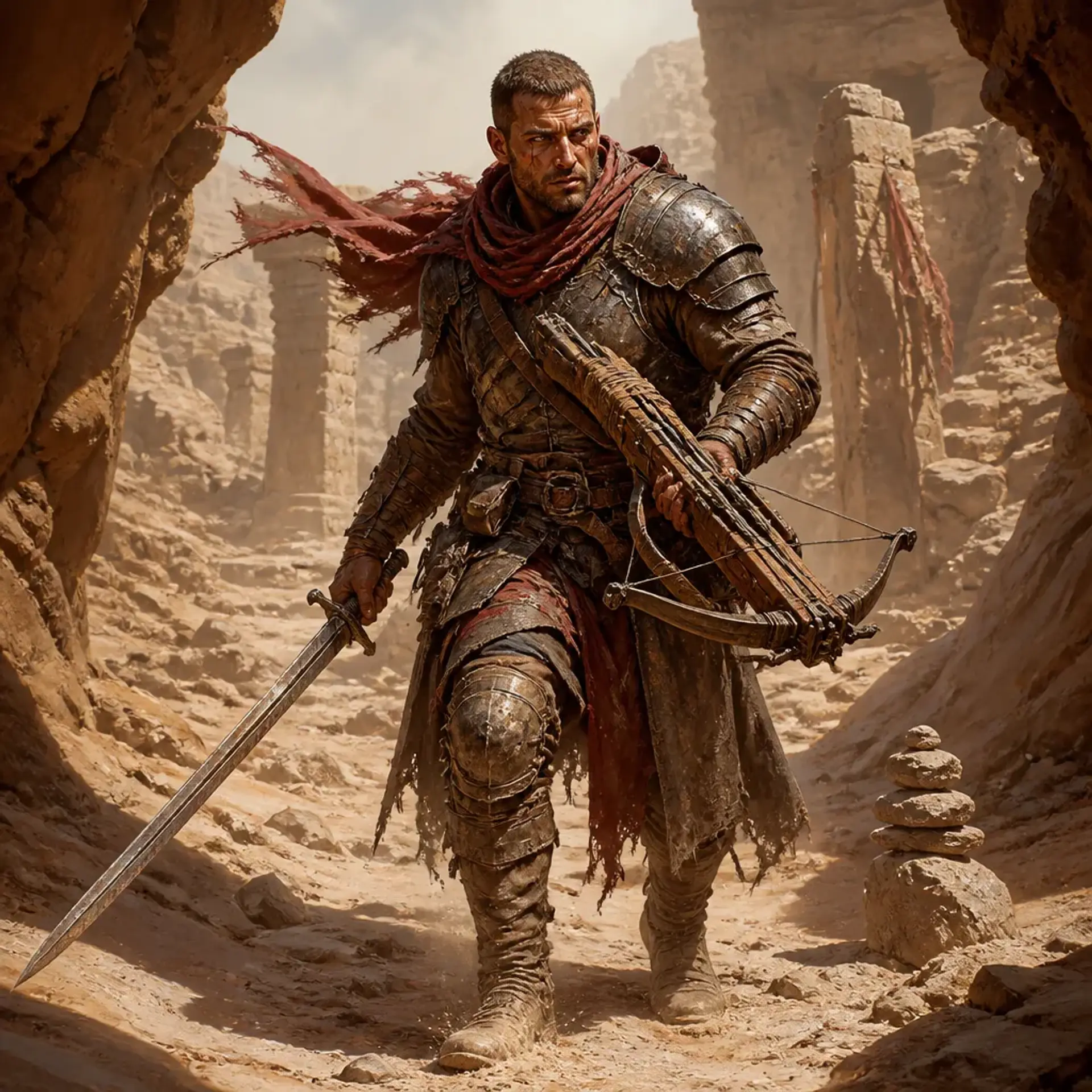 Veteran Mercenary - AI-generated fantasy Monster