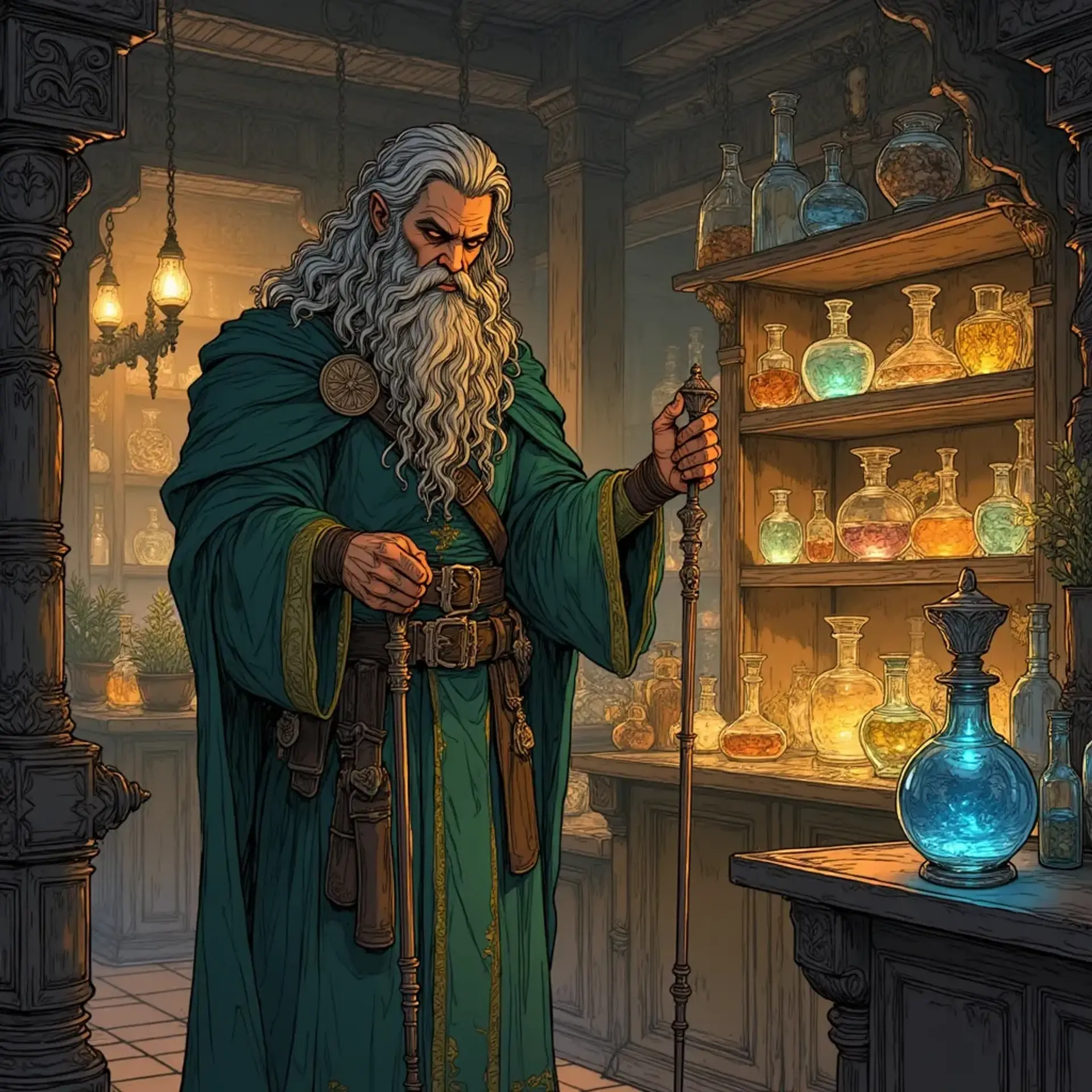 Merlin's Magical Emporium - AI-generated fantasy Shop