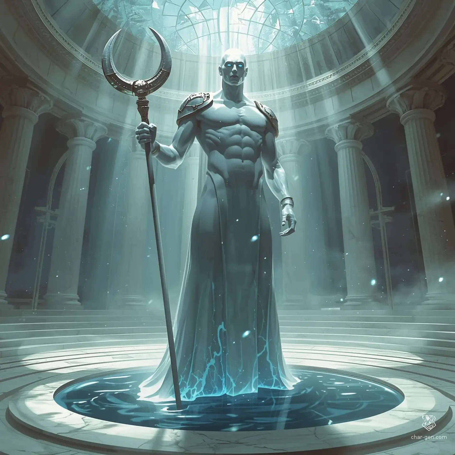 Selûnite Moon-Bound Sentinel - AI-generated fantasy Monster