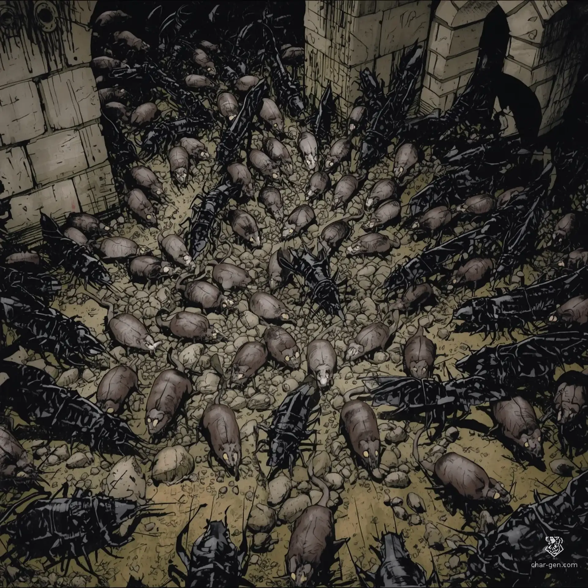 Scavenger Swarm - AI-generated fantasy Monster