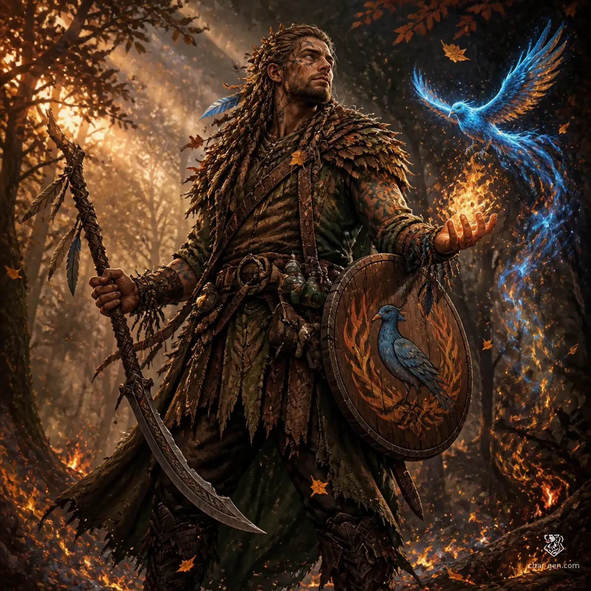 Of Autumns Rays - AI-generated fantasy Character