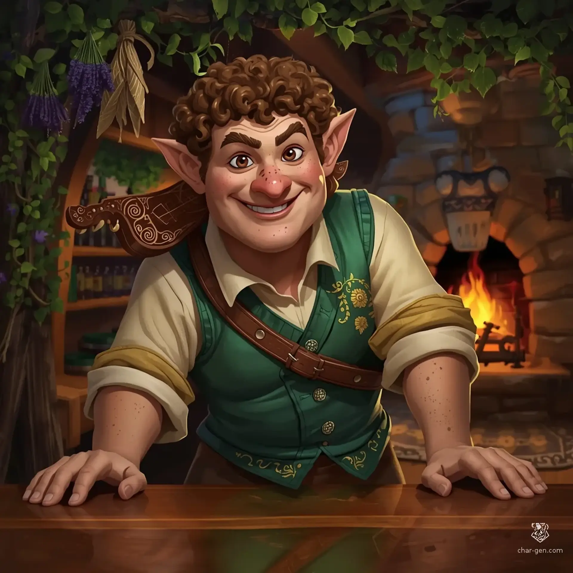 The Whispering Hearth - AI-generated fantasy Tavern