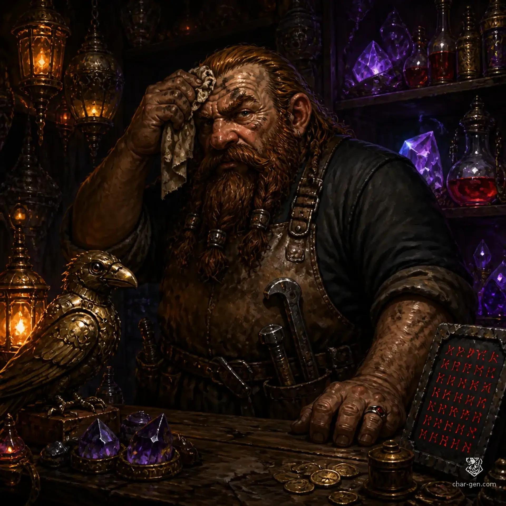The Obsidian Reliquary - AI-generated fantasy Shop