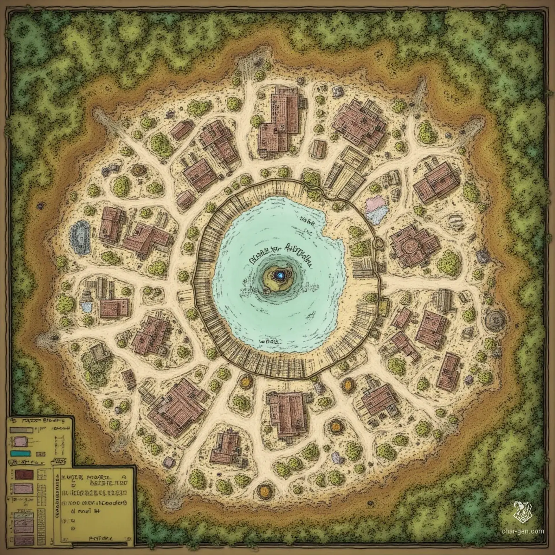 Glimmercap Hollow - AI-generated fantasy Settlement