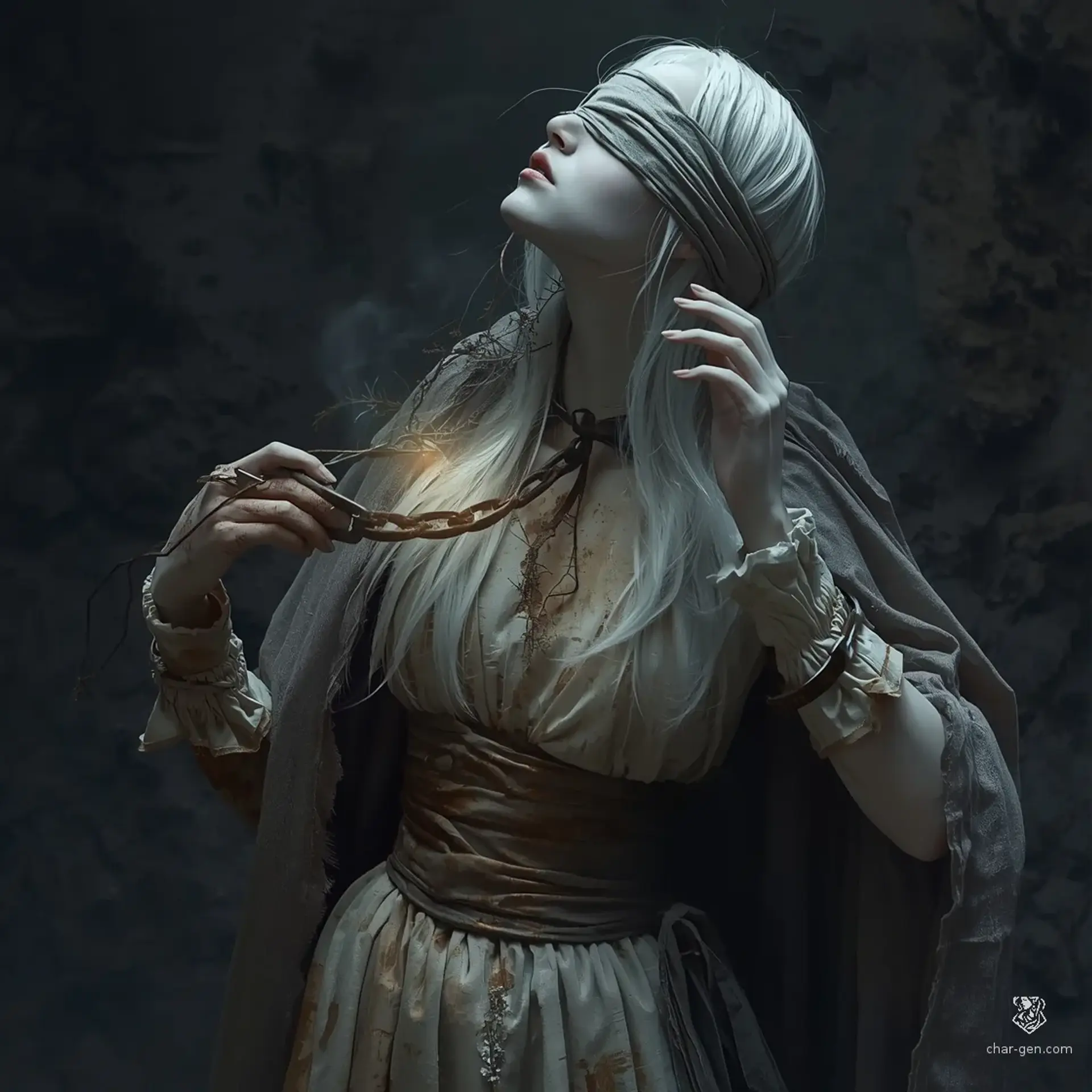 Lyraeth of the Salted Path - AI-generated fantasy NPC
