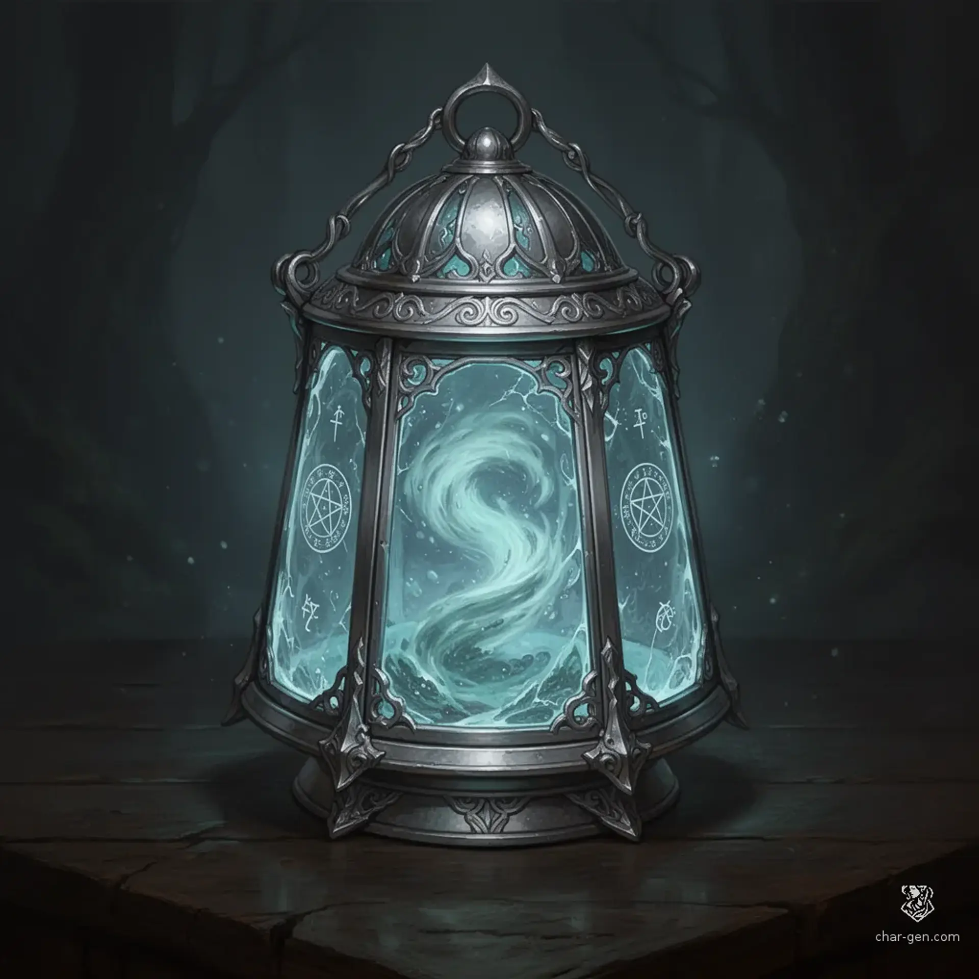 Galewhisper Lantern - AI-generated fantasy Magic Item