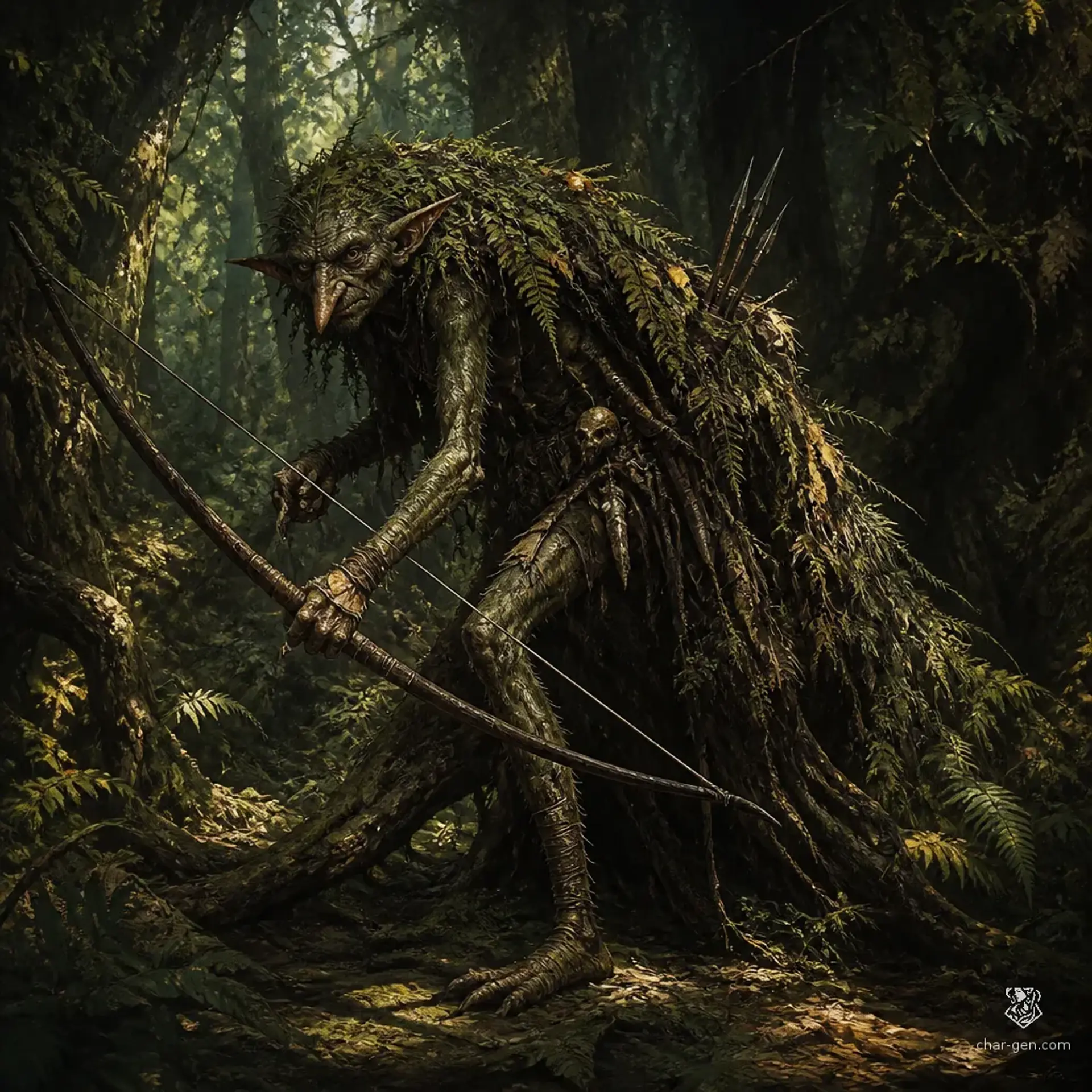 Thokk the Stalker - AI-generated fantasy Monster