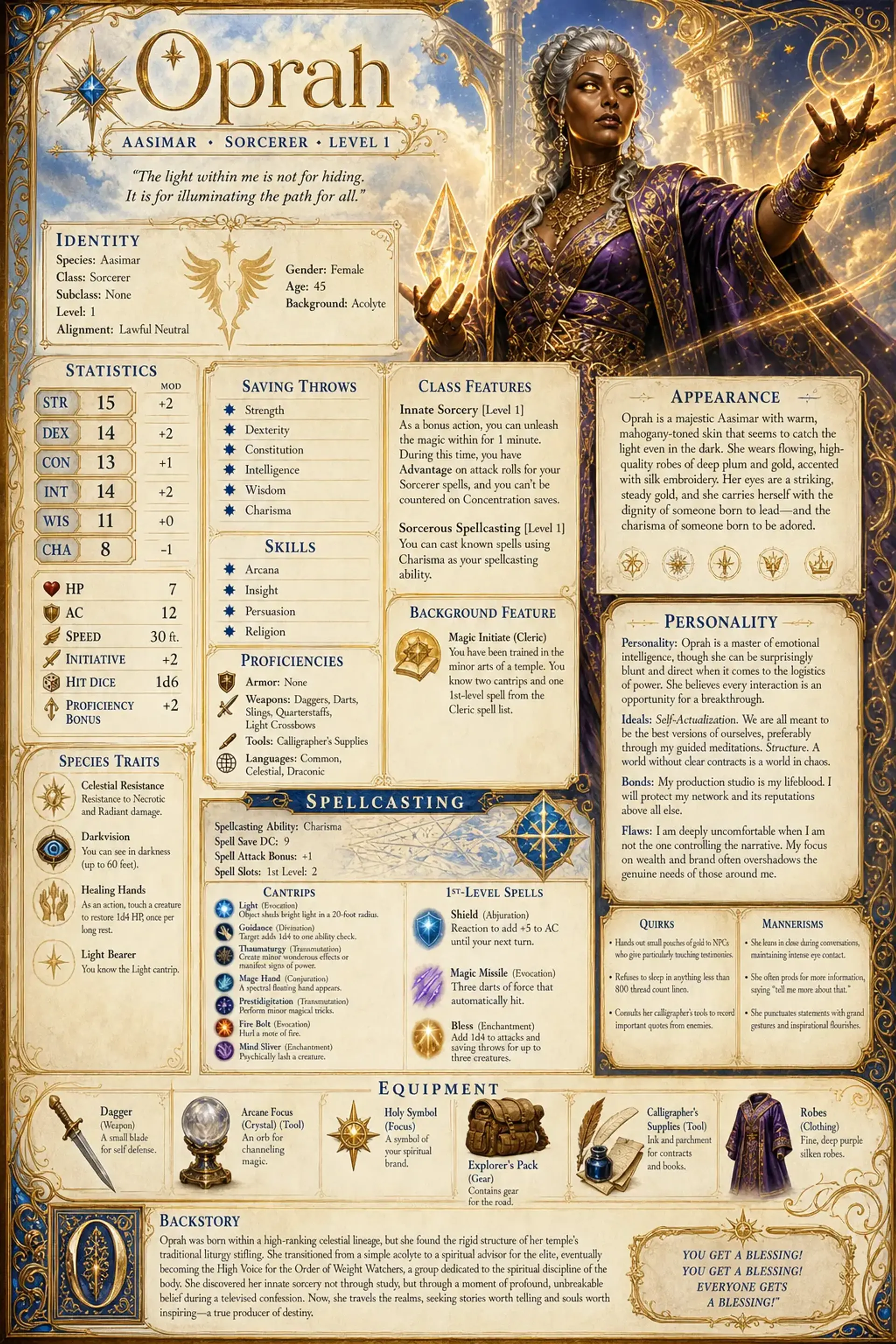 Character Sheet
