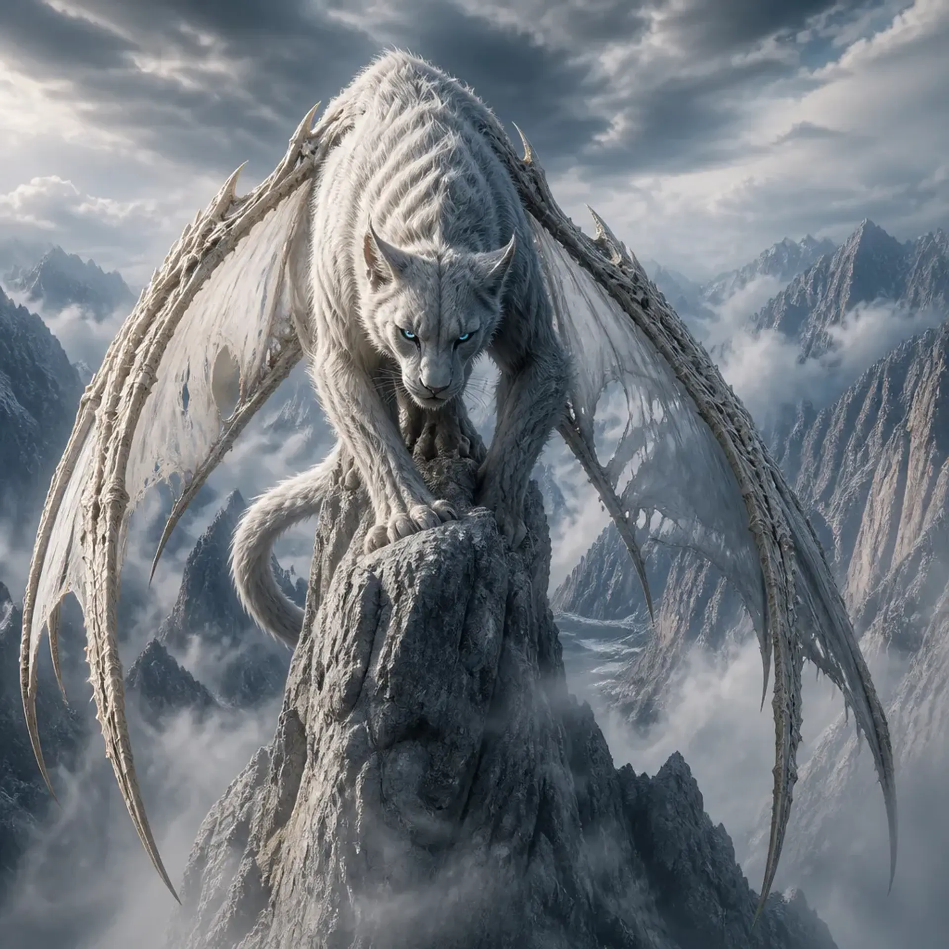 Sky-Scythe Stalker - AI-generated fantasy Monster