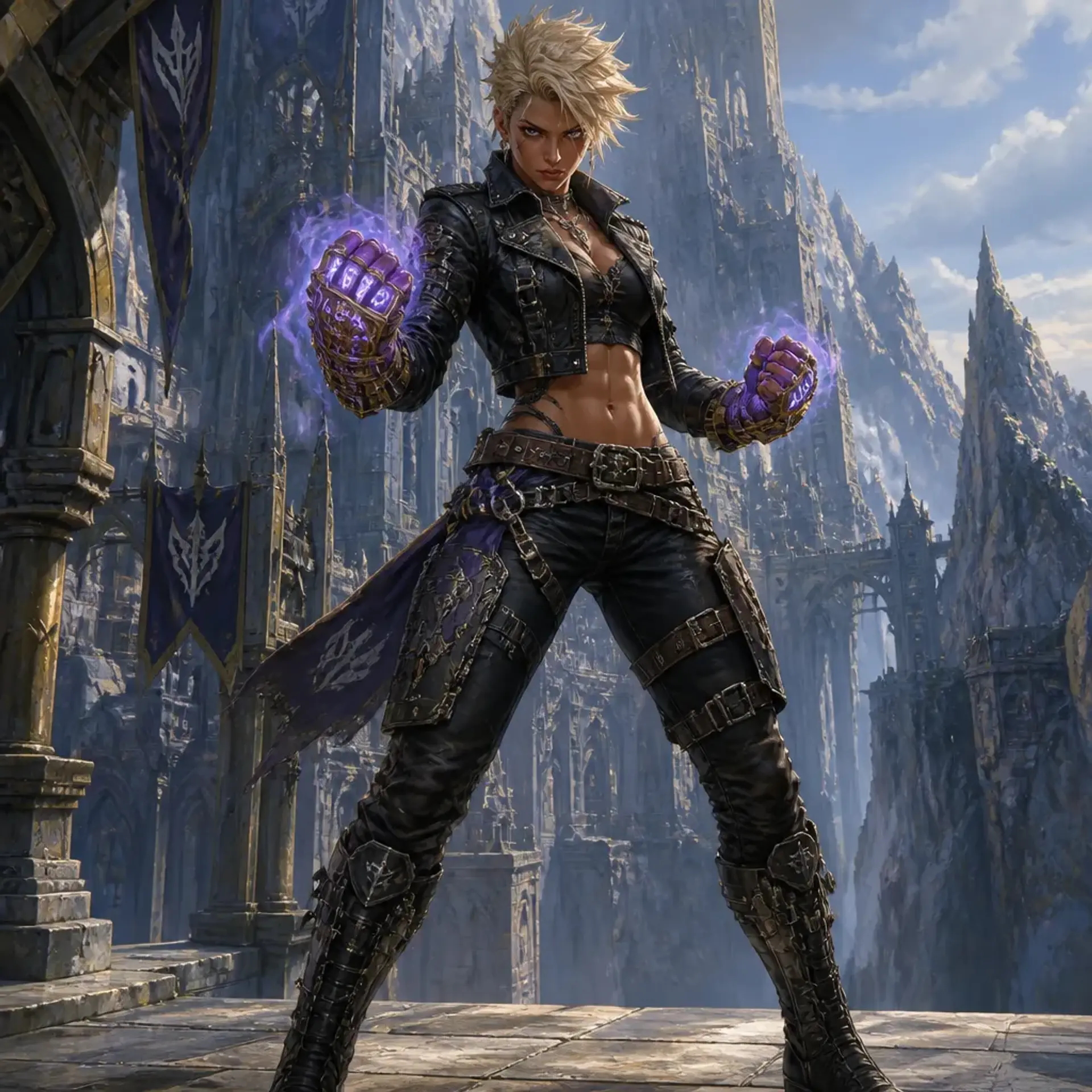 Helena 'Hellcat' Katsaros - AI-generated fantasy Character
