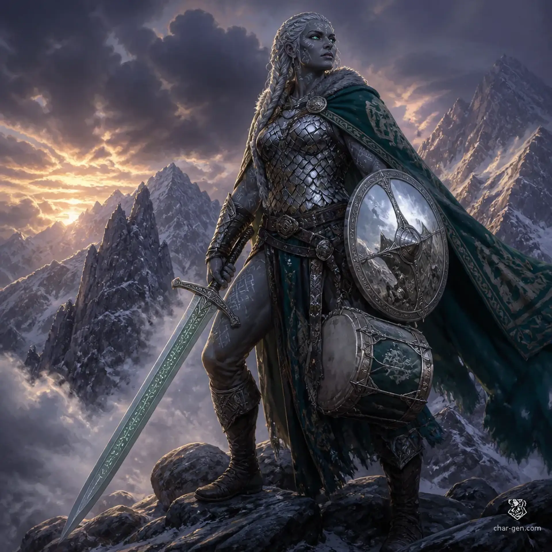 Thalra Marble-Fist Vunakek - AI-generated fantasy Character