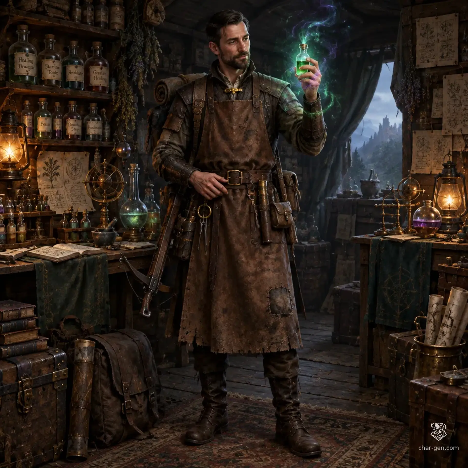 Hadrik Voss - AI-generated fantasy Character