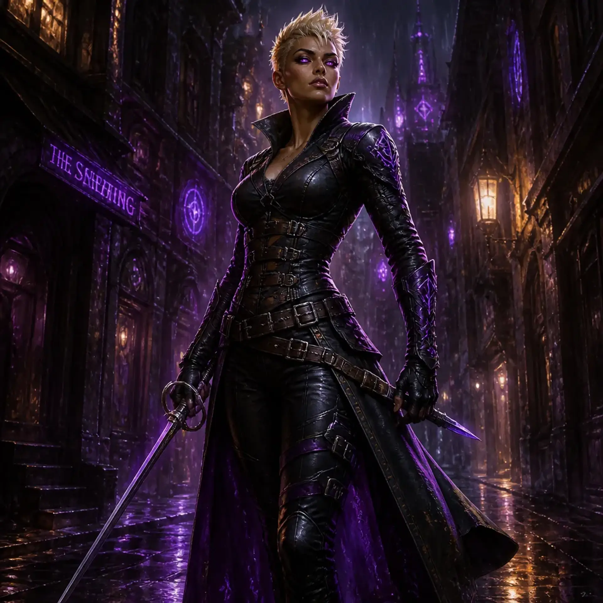 Heloise "Hellcat" Katarina - AI-generated fantasy Character