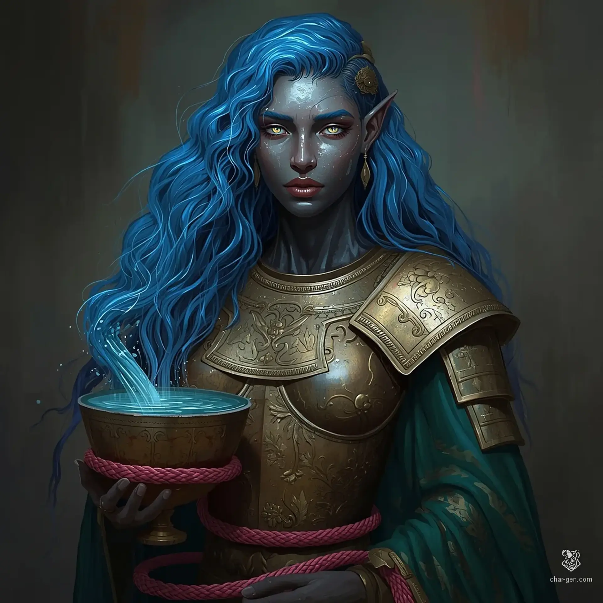 Anahra of the Swift Flow - AI-generated fantasy NPC