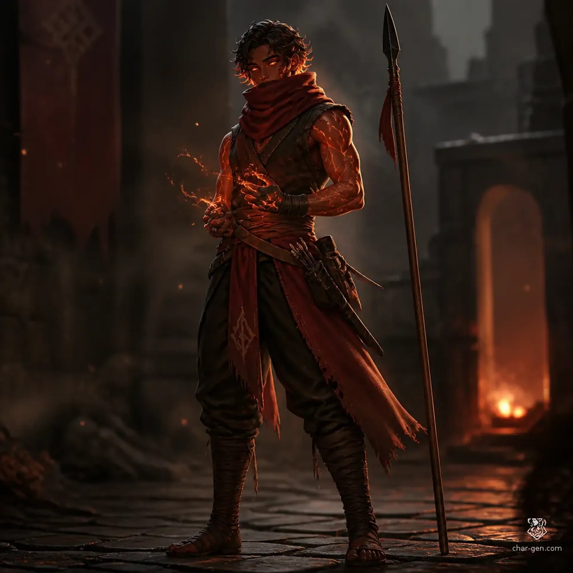 Kalen Ashstep - AI-generated fantasy Character
