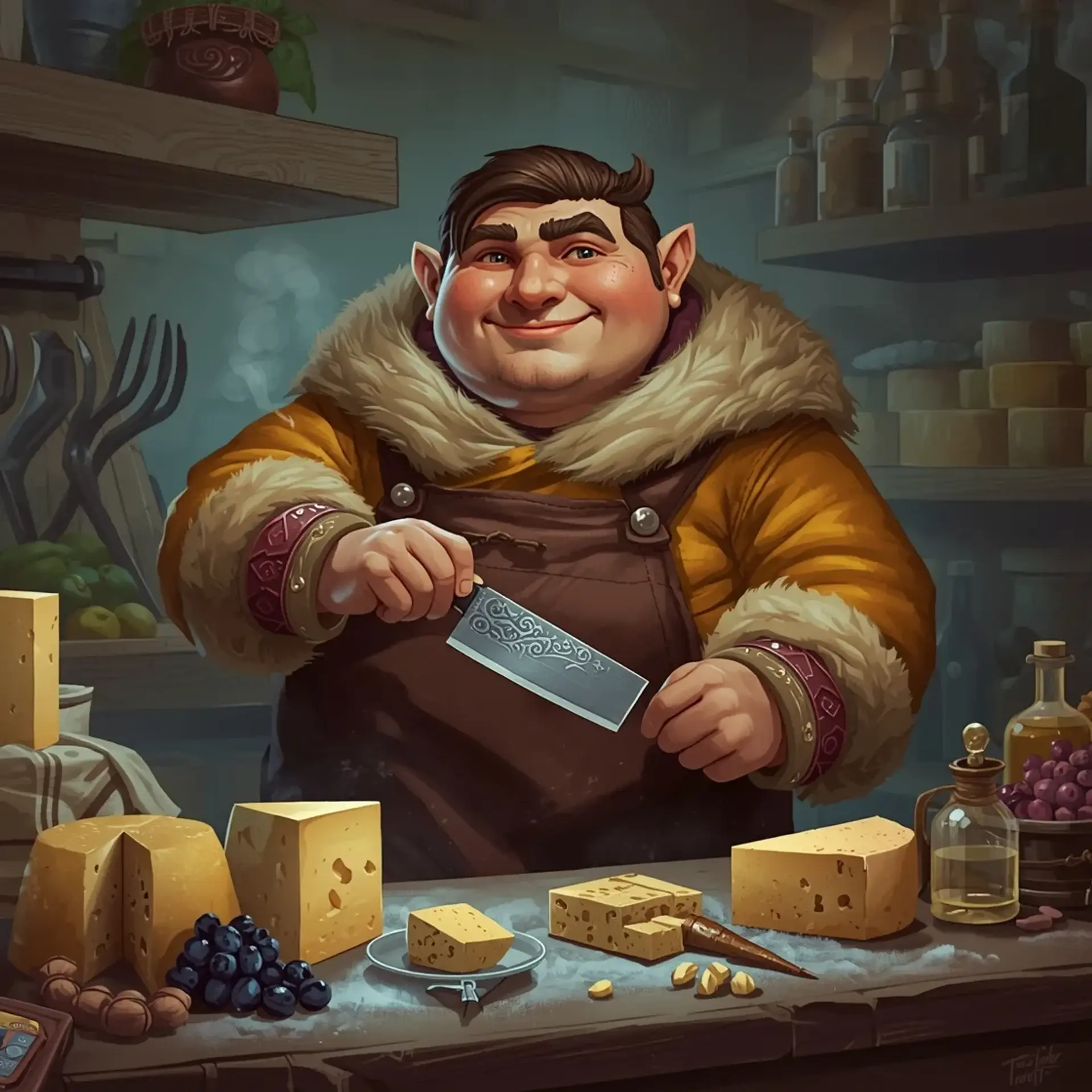 Gallentine's Famous Fromaggier - AI-generated fantasy Shop