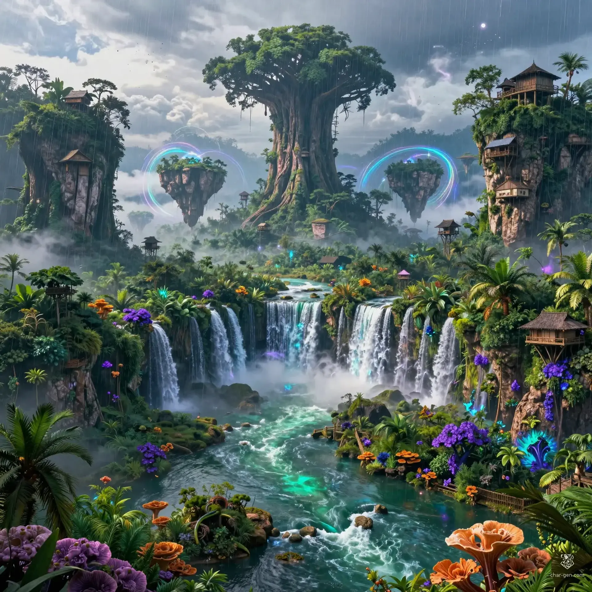 The Viridian Lows - AI-generated fantasy Region
