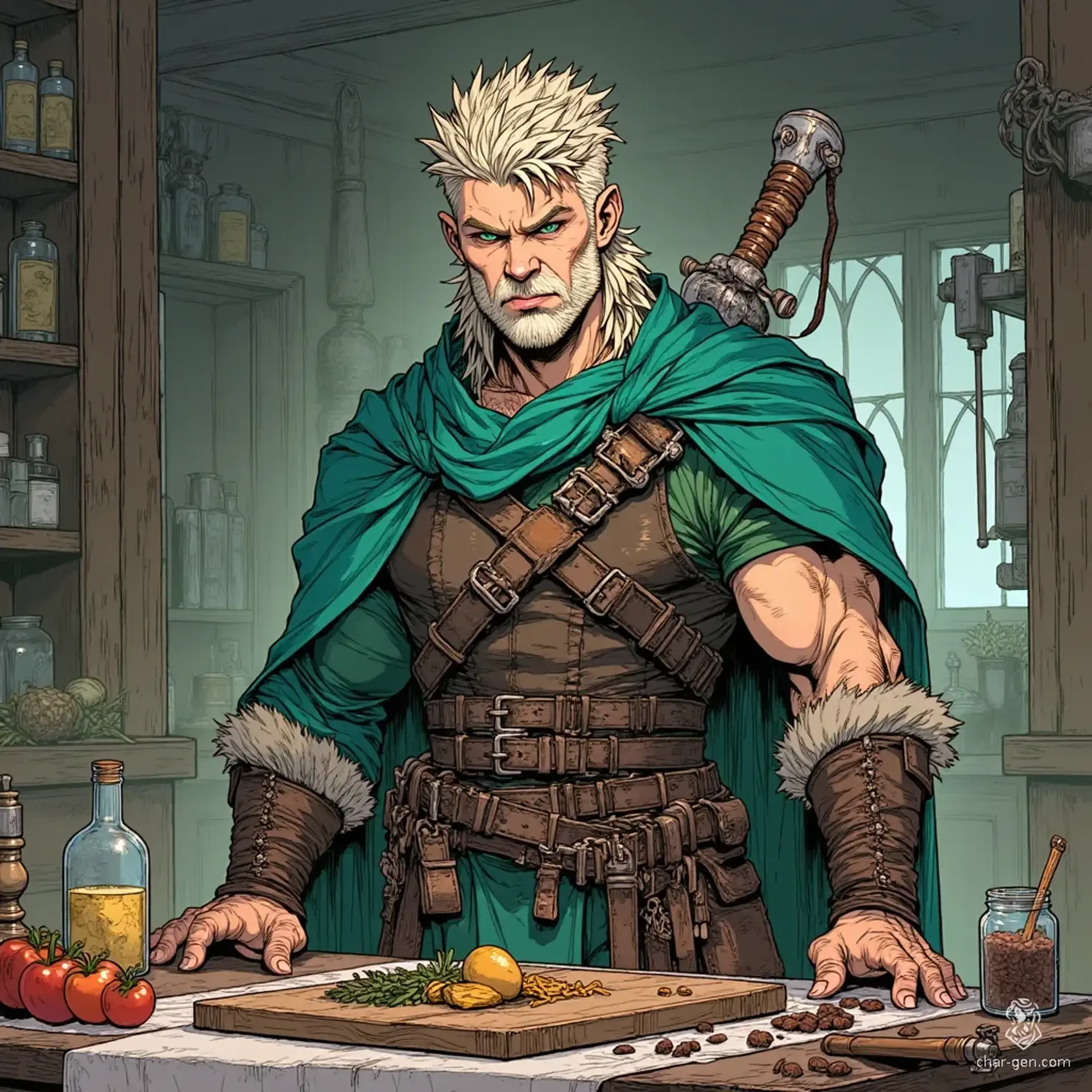 Ezra Q. Flametongue - AI-generated fantasy NPC
