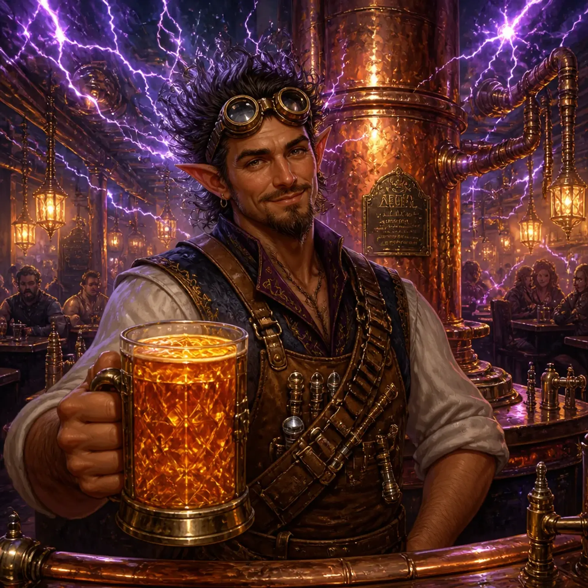 The Static Draught - AI-generated fantasy Tavern