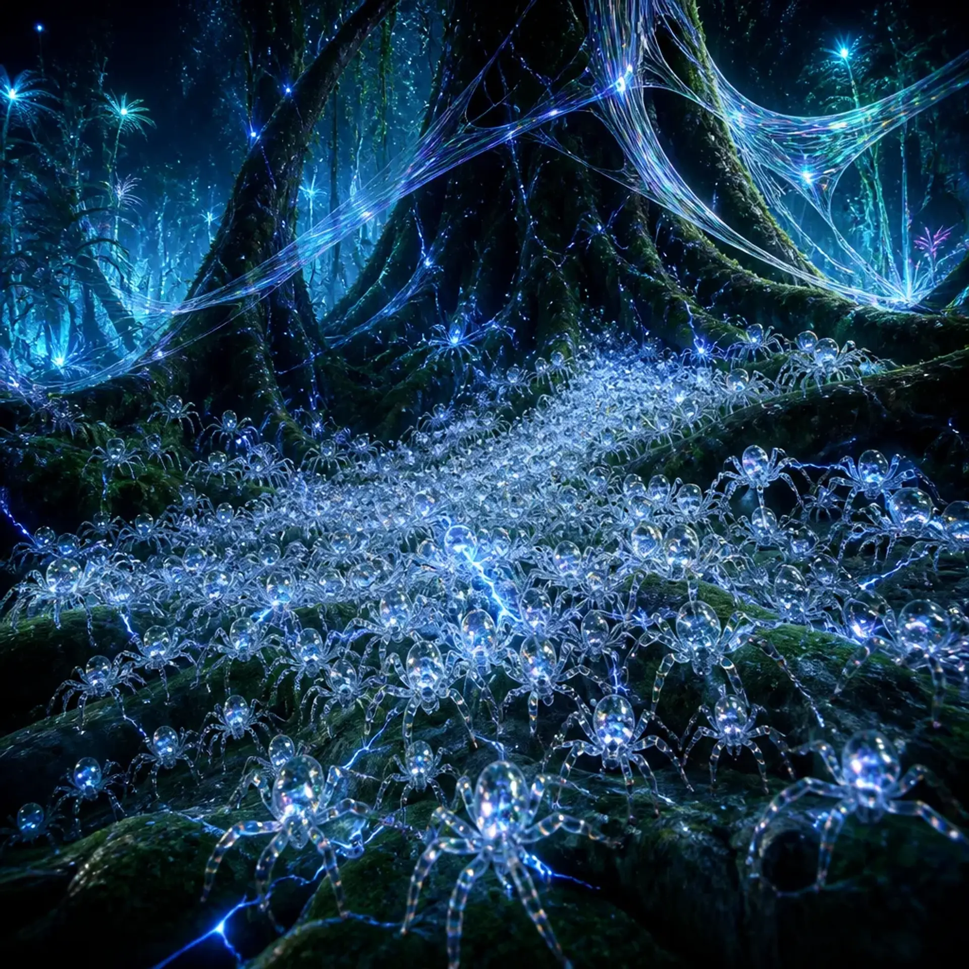 Swarm of Silk-Gnawers - AI-generated fantasy Monster