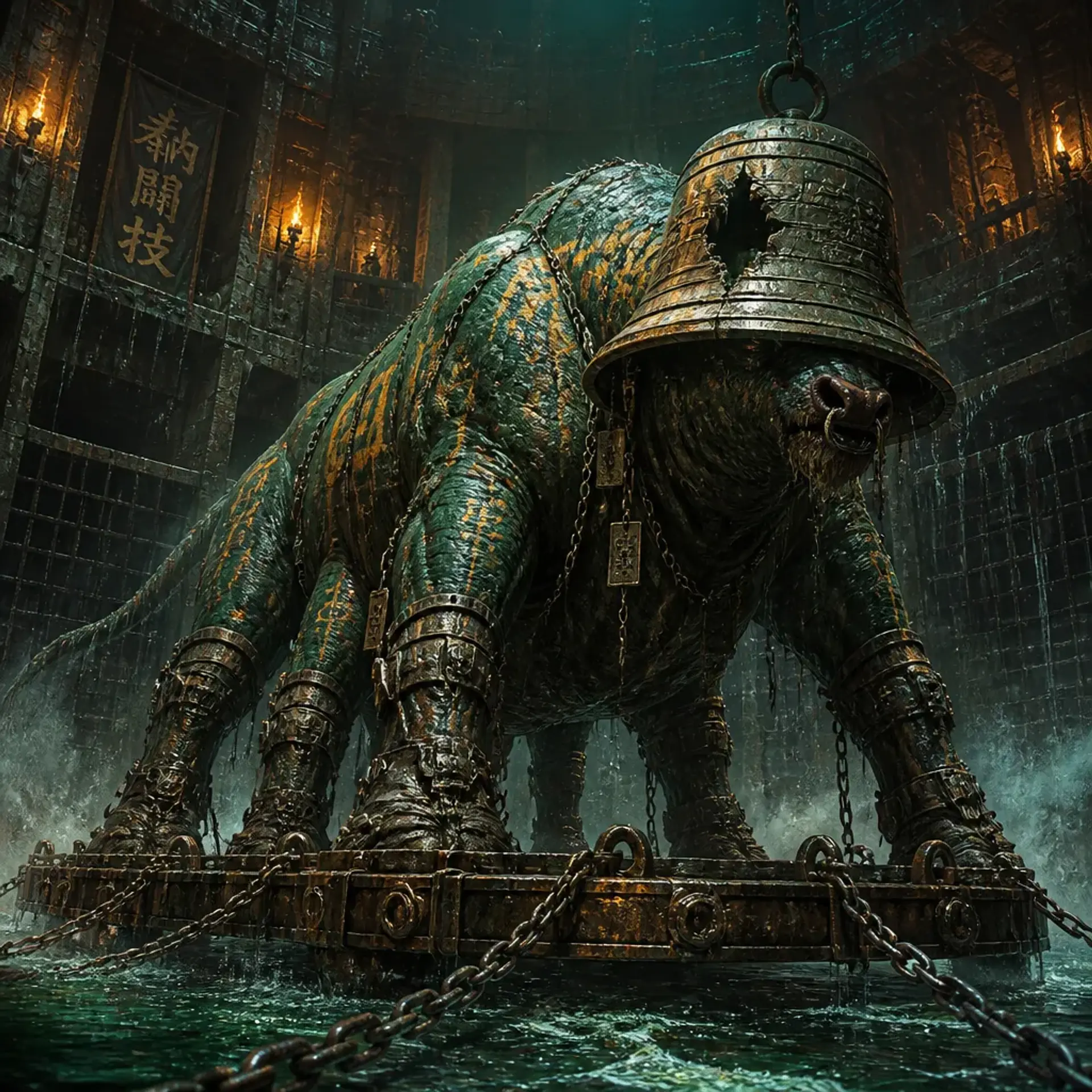 The Bellmaw of Deep Rumble - AI-generated fantasy Monster