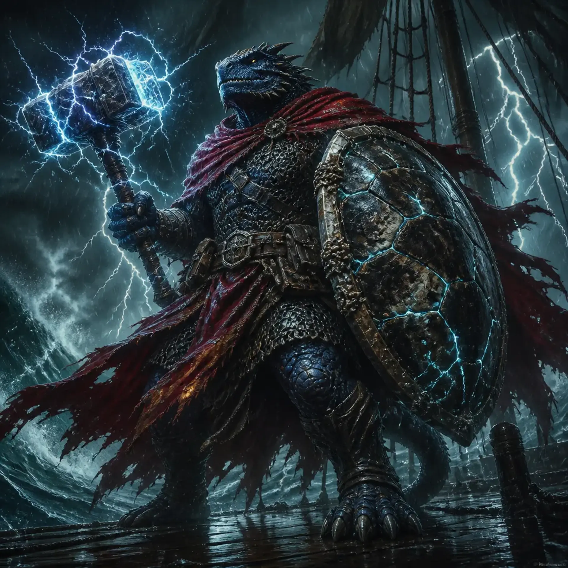 Korth Salt-Scale - AI-generated fantasy Character