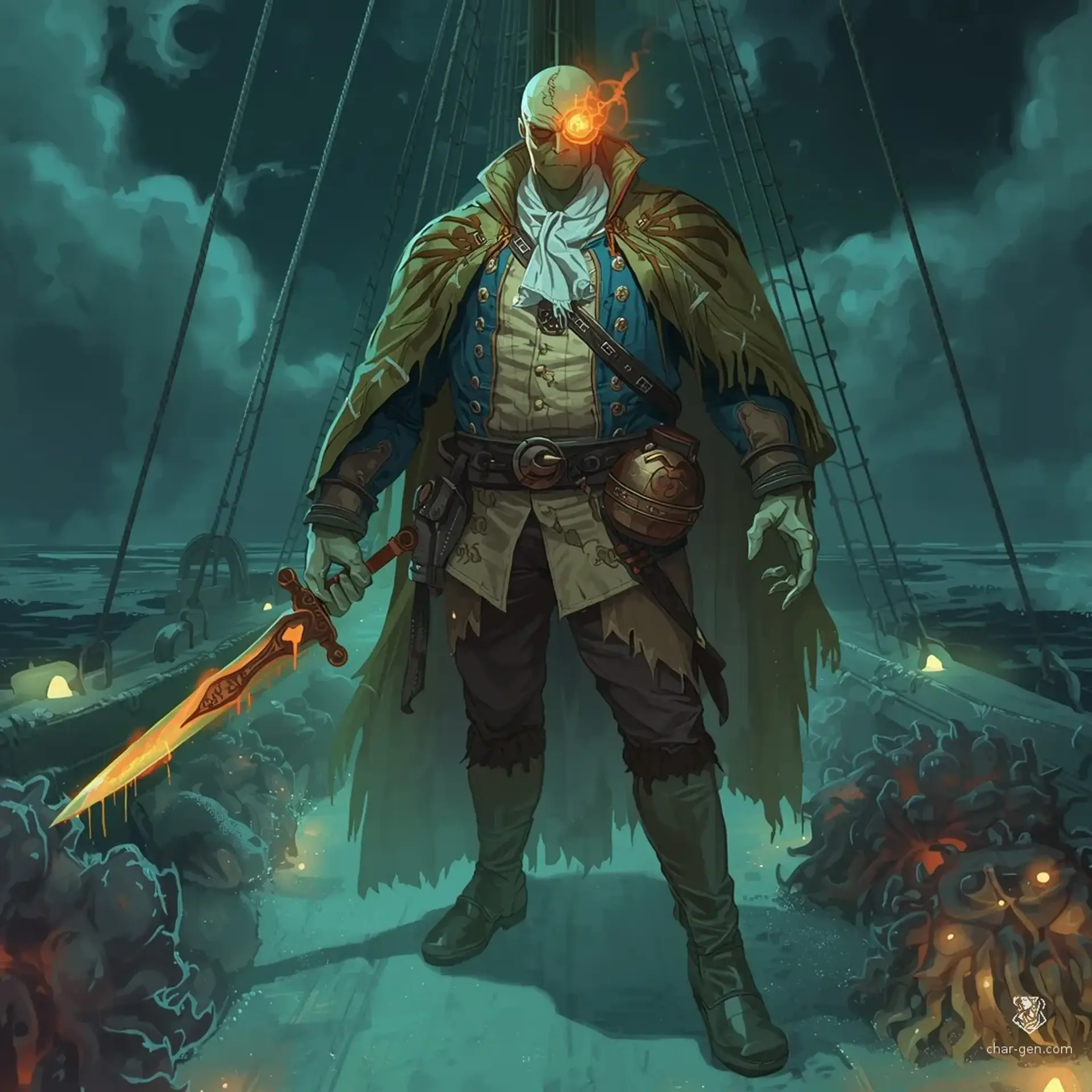 Captain Malphas Iron-Eye Thorne | Fantasy Monster Generated by CharGen
