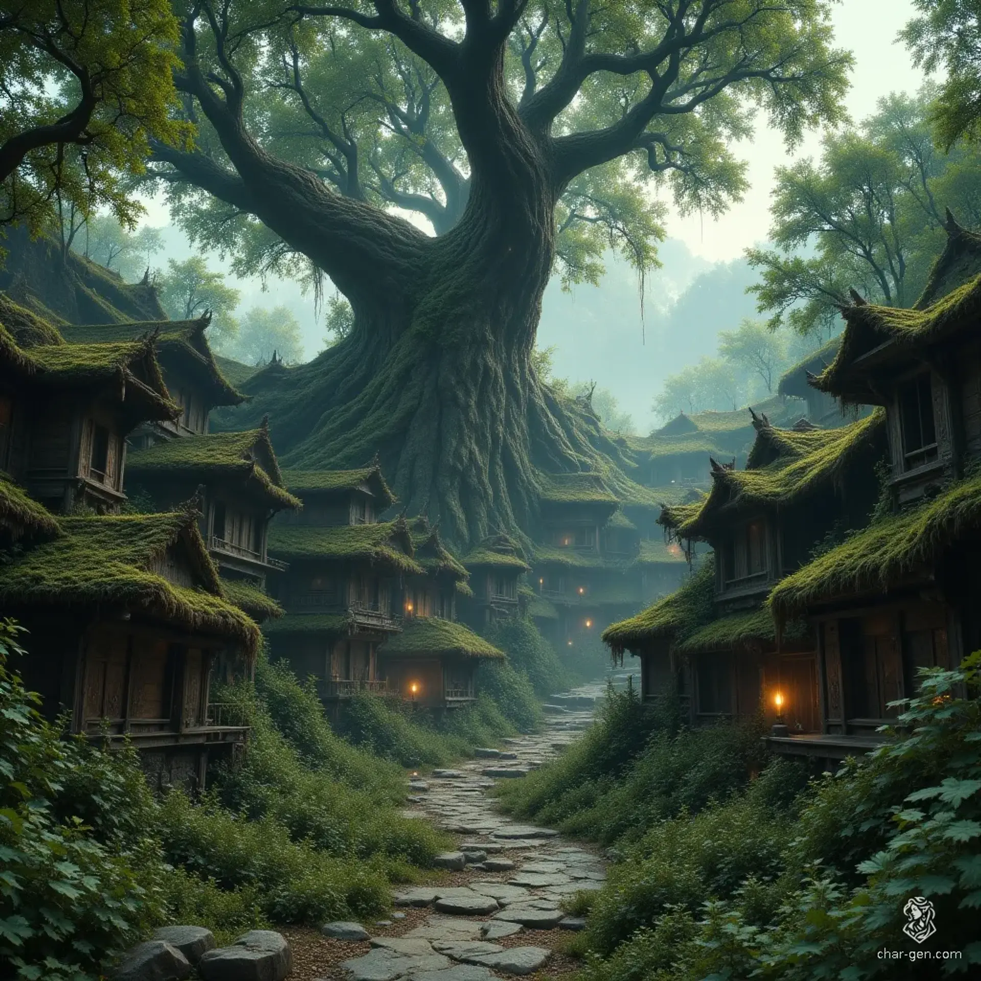 Kumanaki - AI-generated fantasy Settlement