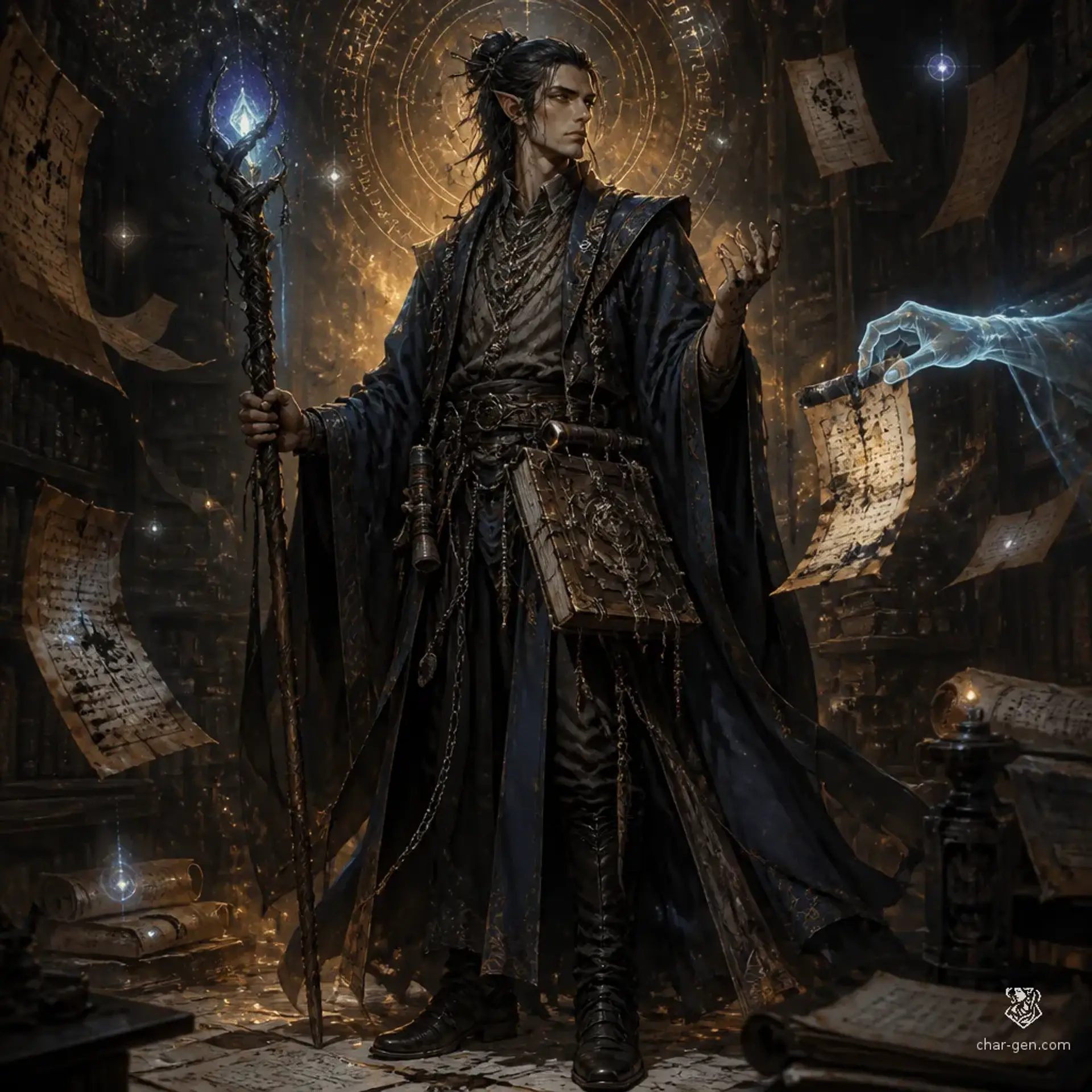 Grimoire - AI-generated fantasy Character
